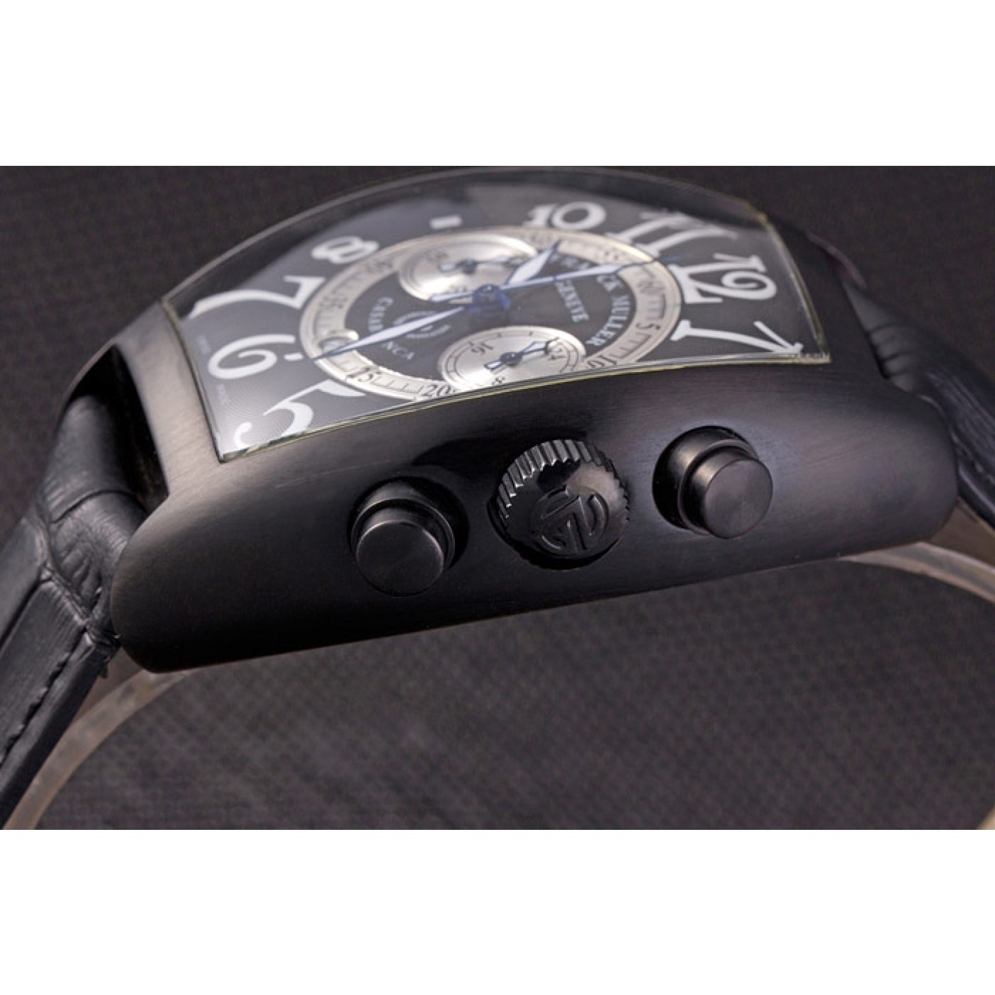 MiroTime Franck Muller Casablanca White Dial Numbers Black Croco Strap 80302