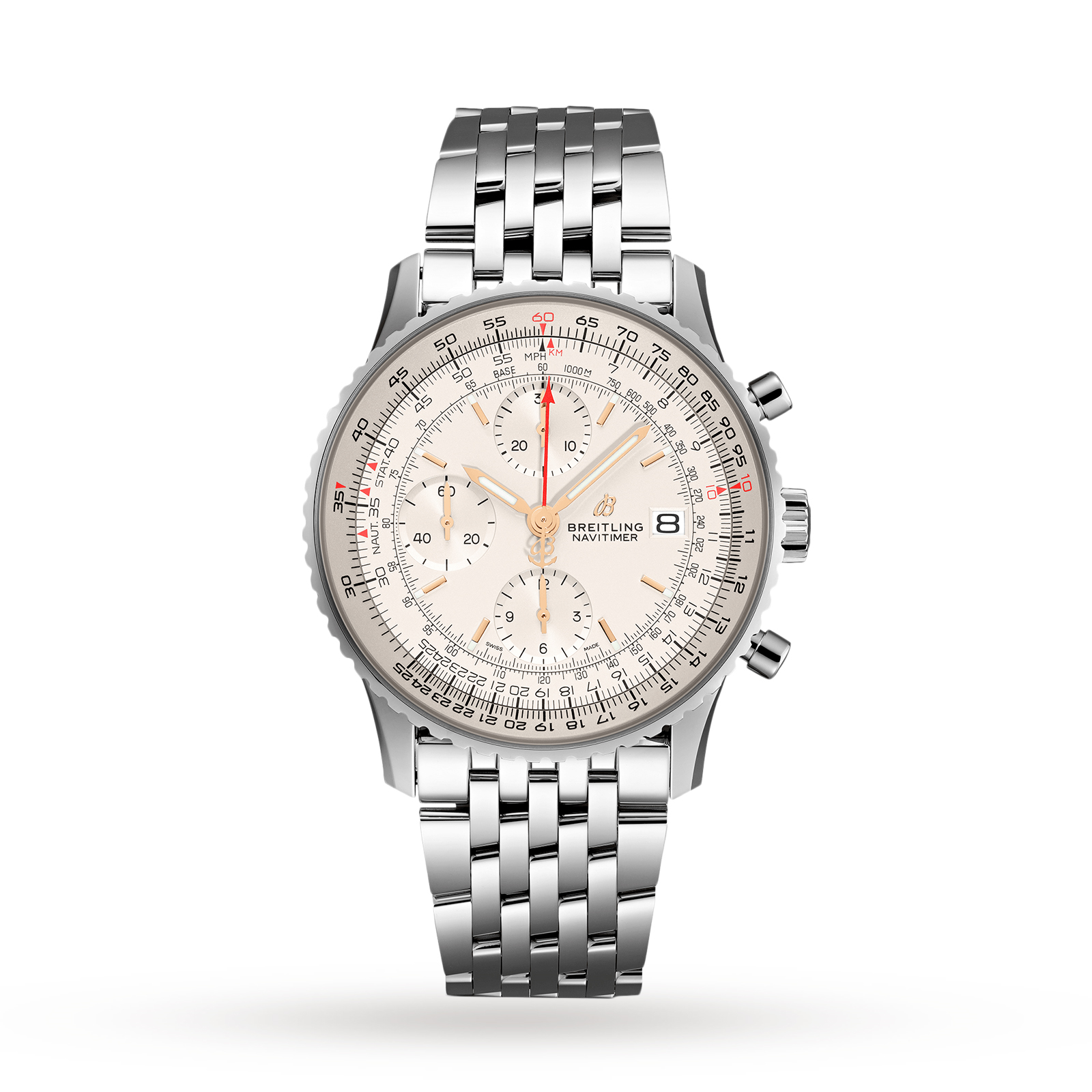 MiroTime Swiss Breitling Navitimer 1 Chronograph 41 Steel Pilot A13324121G1A1