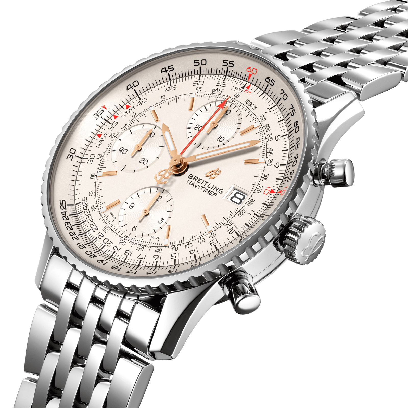MiroTime Swiss Breitling Navitimer 1 Chronograph 41 Steel Pilot A13324121G1A1