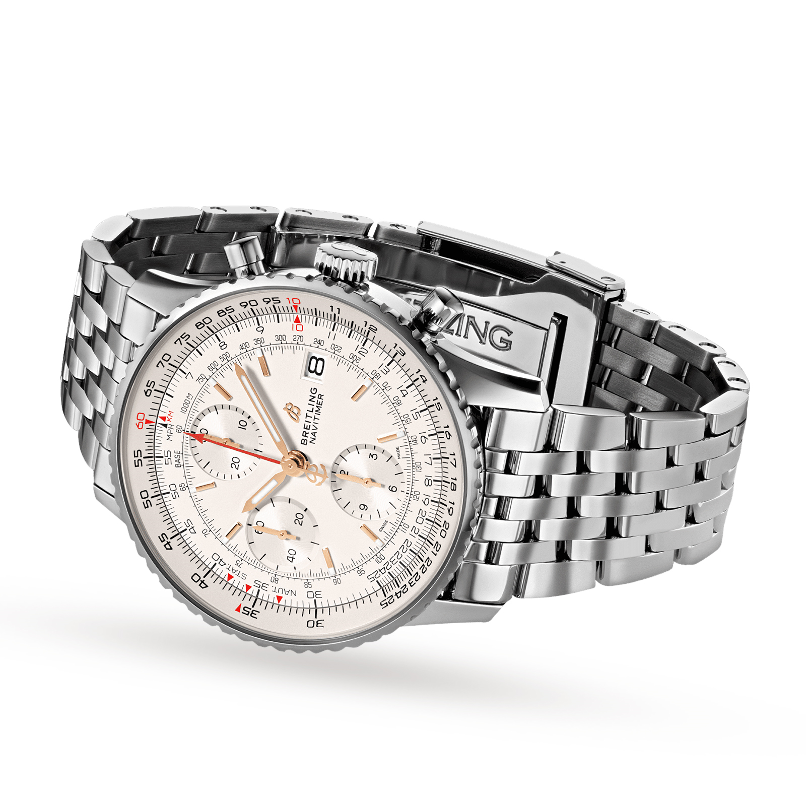 MiroTime Swiss Breitling Navitimer 1 Chronograph 41 Steel Pilot A13324121G1A1