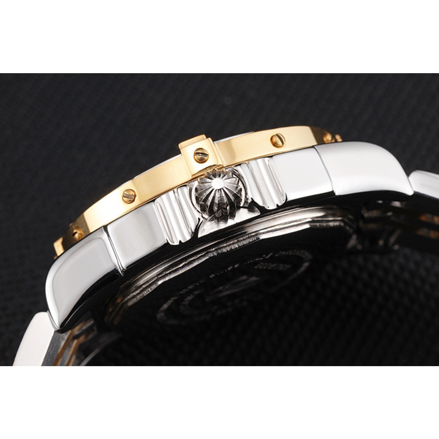 MiroTime Breitling Colt Lady Pink Dial Diamond Hour Marks Gold Bezel Stainless Steel Case Two Tone Bracelet