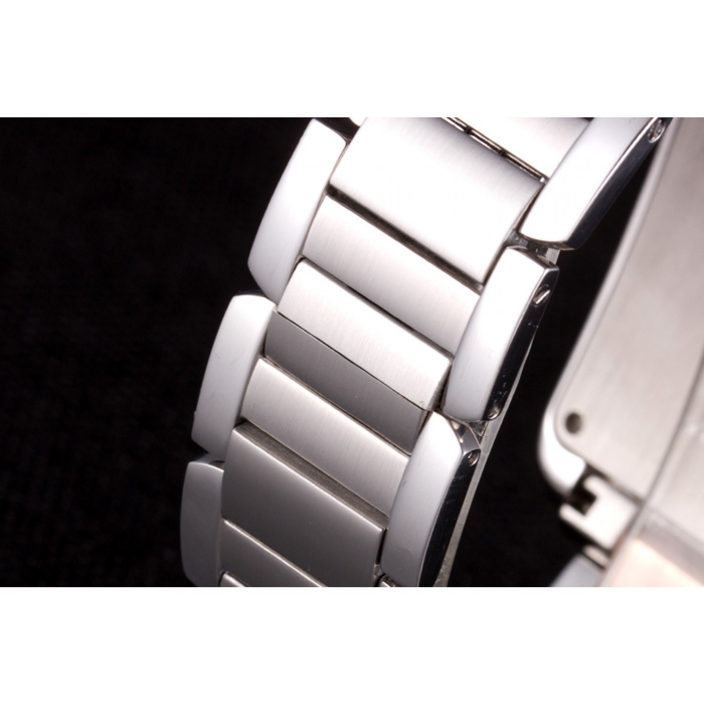 MiroTime Cartier Tank Anglaise 36mm Silver Dial Diamonds Steel Case Two Tone Bracelet