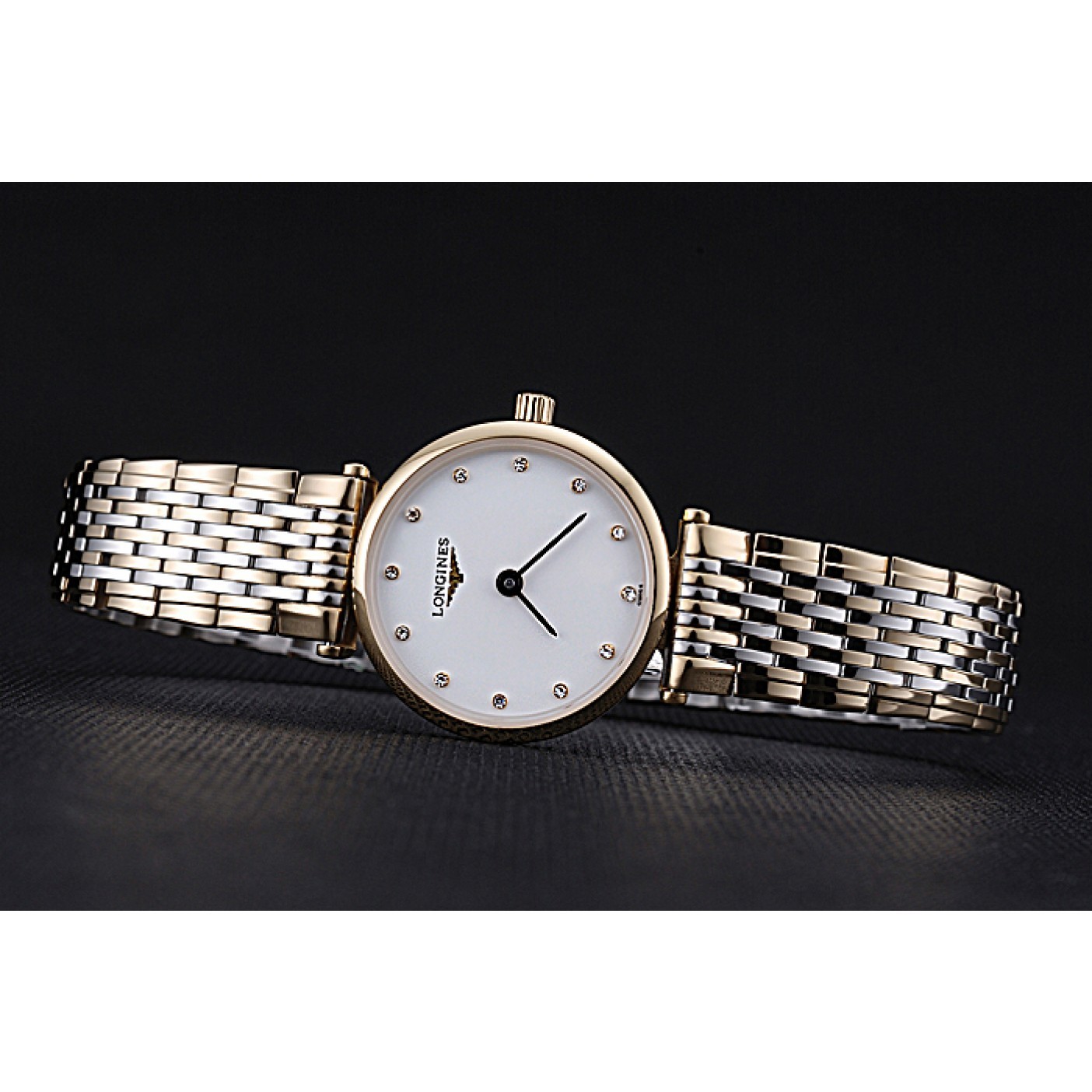 MiroTime Longines La Grande Classique Two Tone Band White Dial Diamond Markers Femme 622102