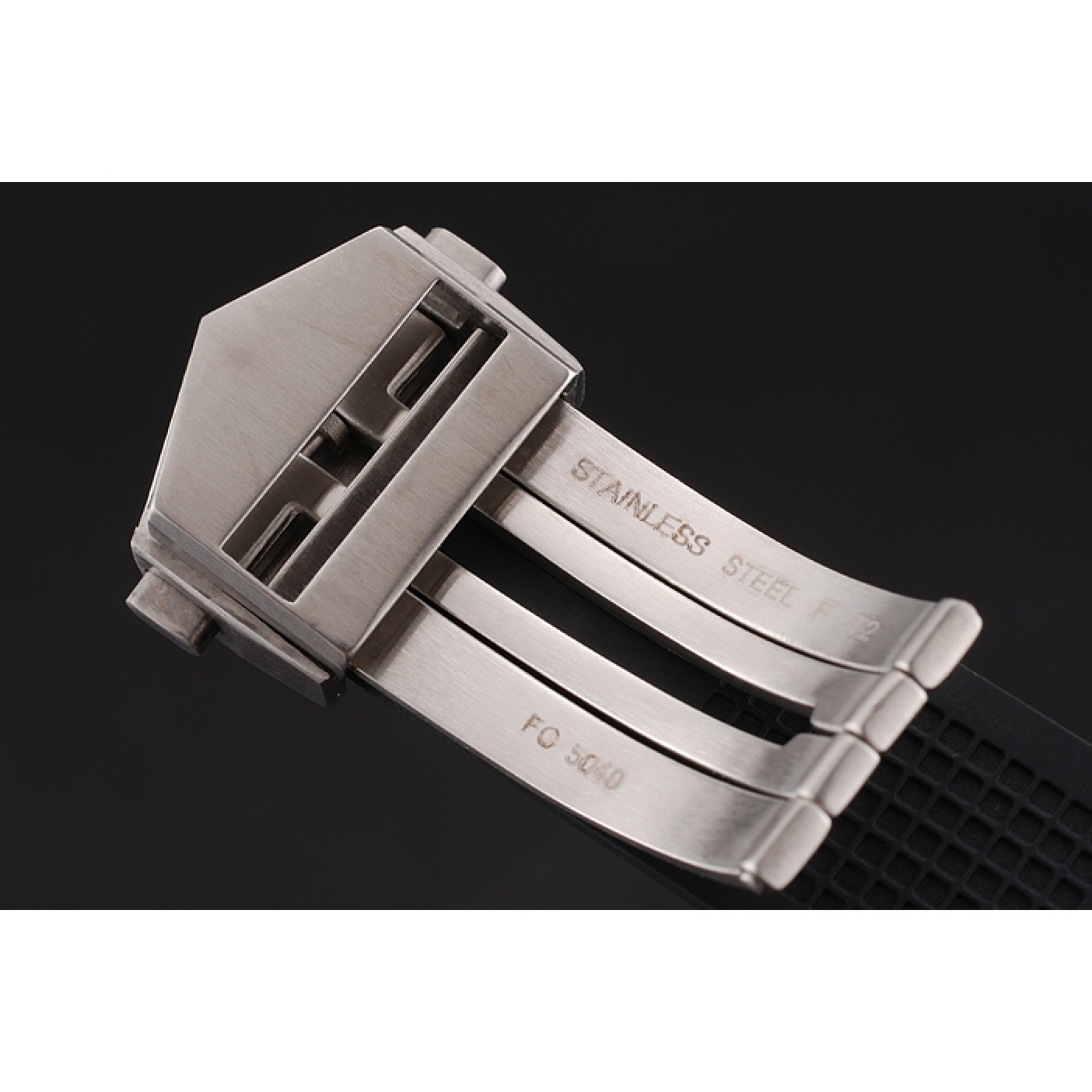 MiroTime Swiss Tag Heuer Aquaracer Calibre 5 Black Dial Gold Bezel Stainless Steel Case Black Rubber Strap