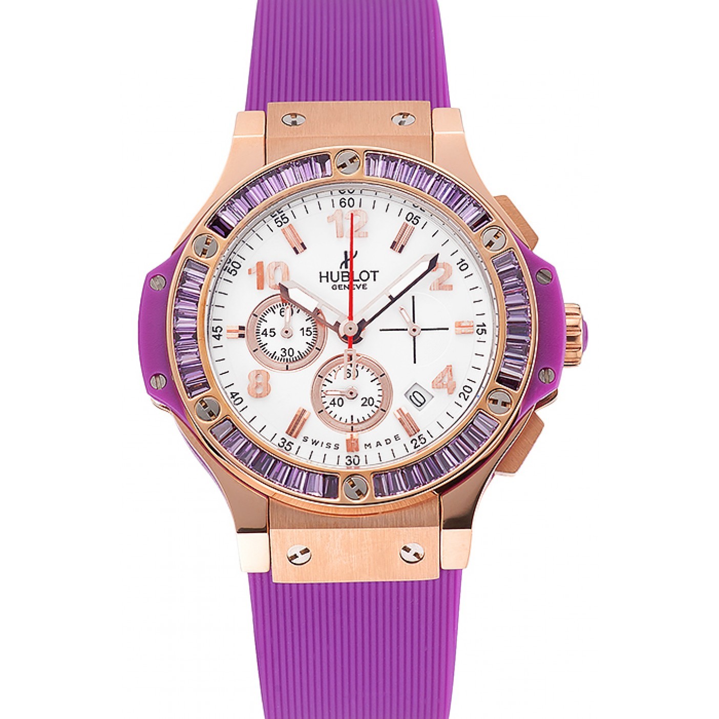 MiroTime Hublot Big Bang Tutti Frutti Purple Strap Gold Dial