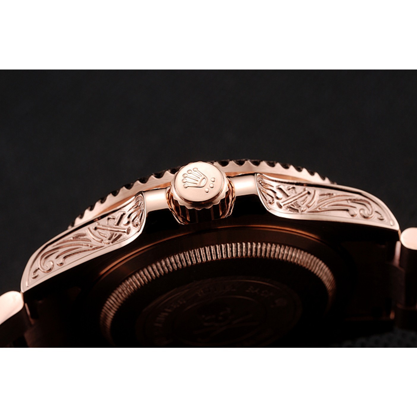 MiroTime Rolex Submariner Skull Limited Edition Green Dial Rose Gold Case And Bracelet 1454074