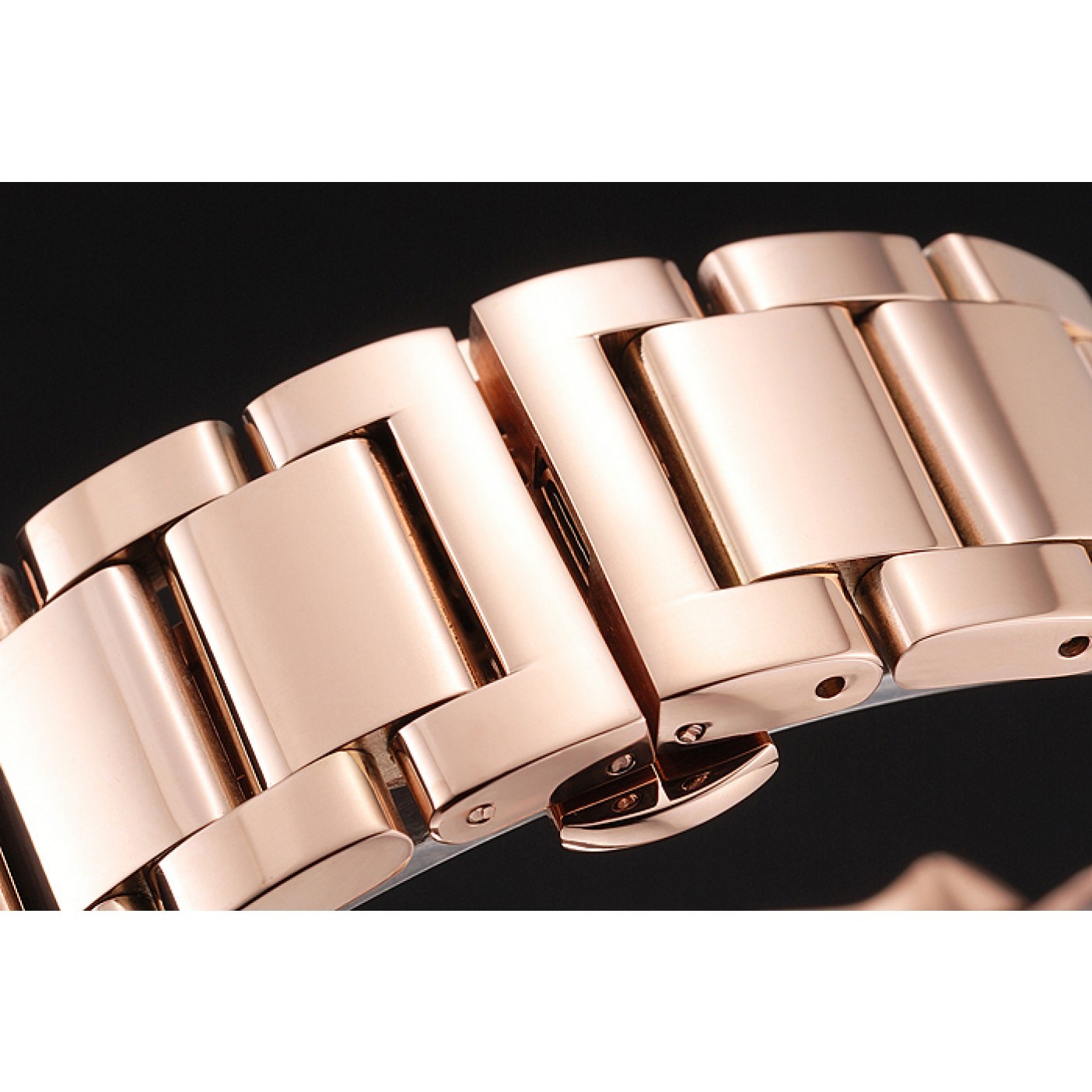 MiroTime Cartier Calibre De Cartier Small Seconds Black And White Dial Rose Gold Case And Bracelet