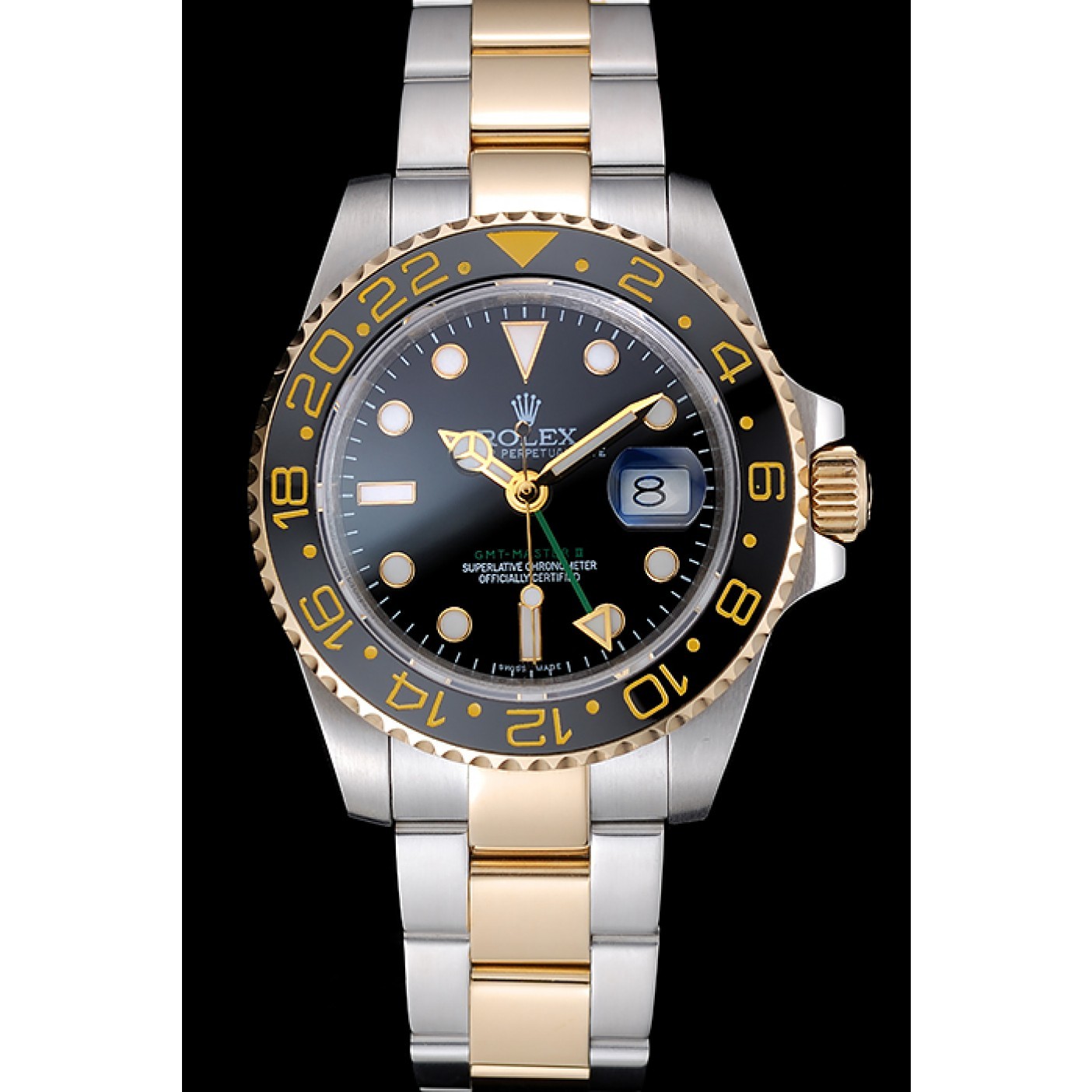 MiroTime Swiss Rolex GMT Master Black Bezel Black Dial 80295