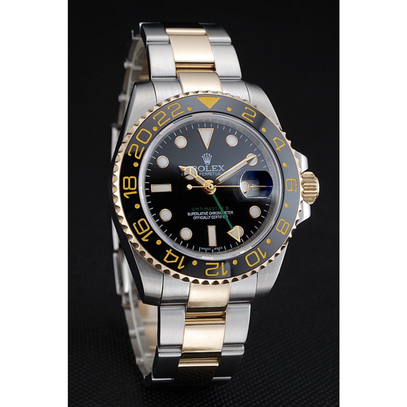 MiroTime Swiss Rolex GMT Master Black Bezel Black Dial 80295