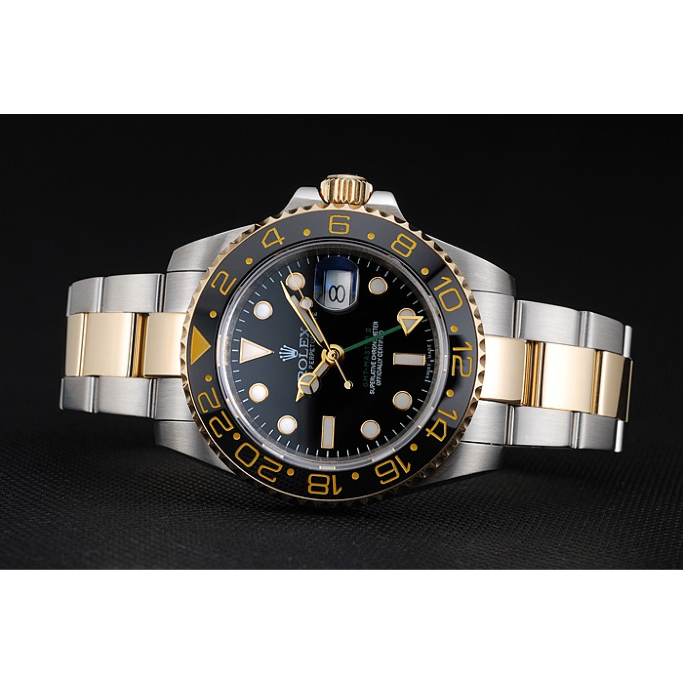 MiroTime Swiss Rolex GMT Master Black Bezel Black Dial 80295