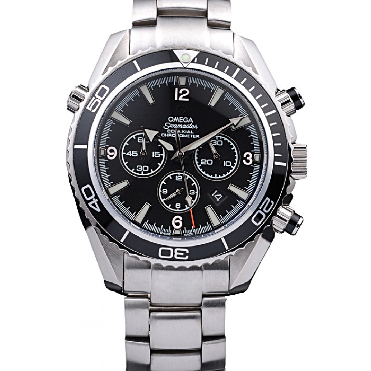 MiroTime Omega Seamaster Planet Osean Co-axial Chronograph Black Case Black Dial