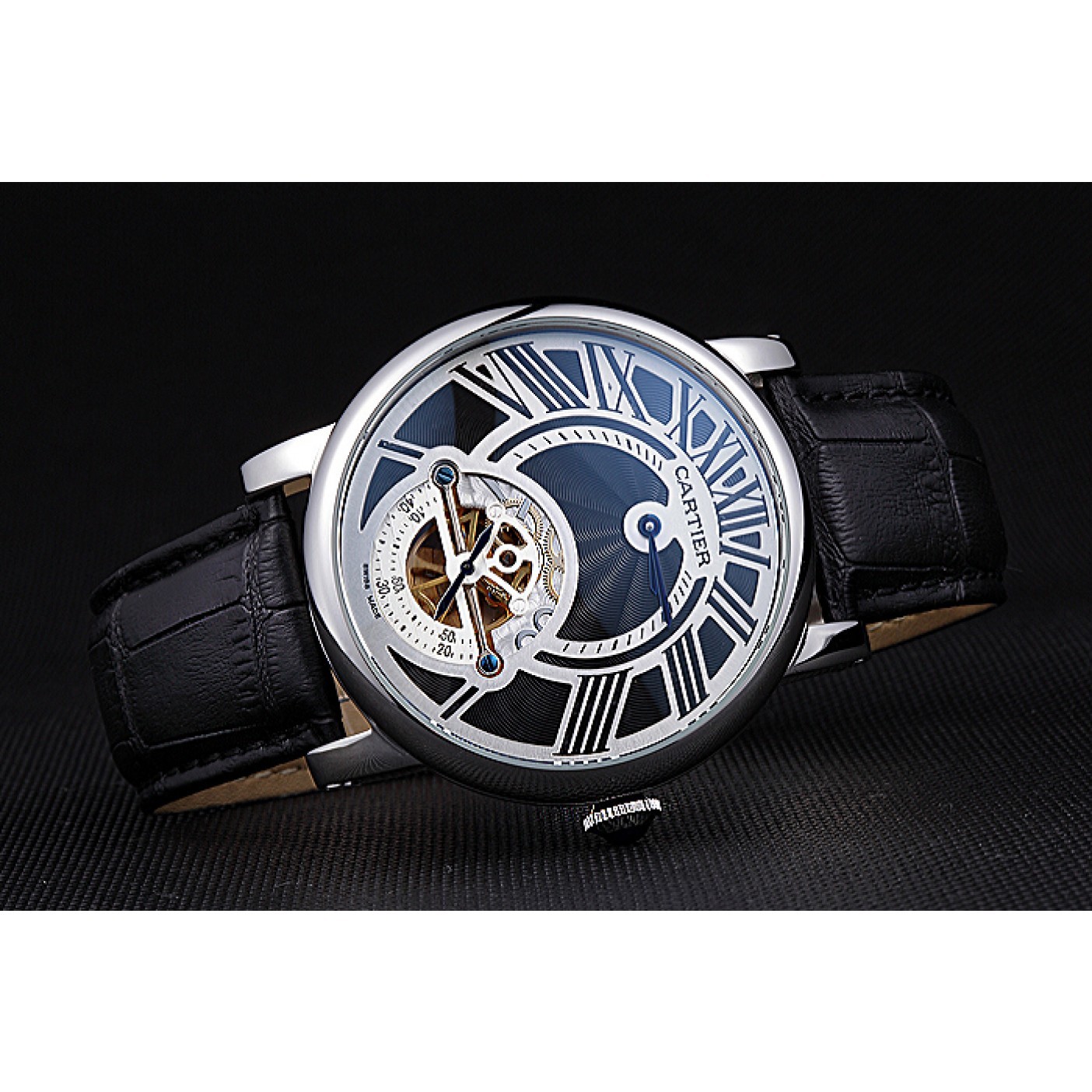 MiroTime Cartier Rotonde Flying Tourbillon Black Dial 621941