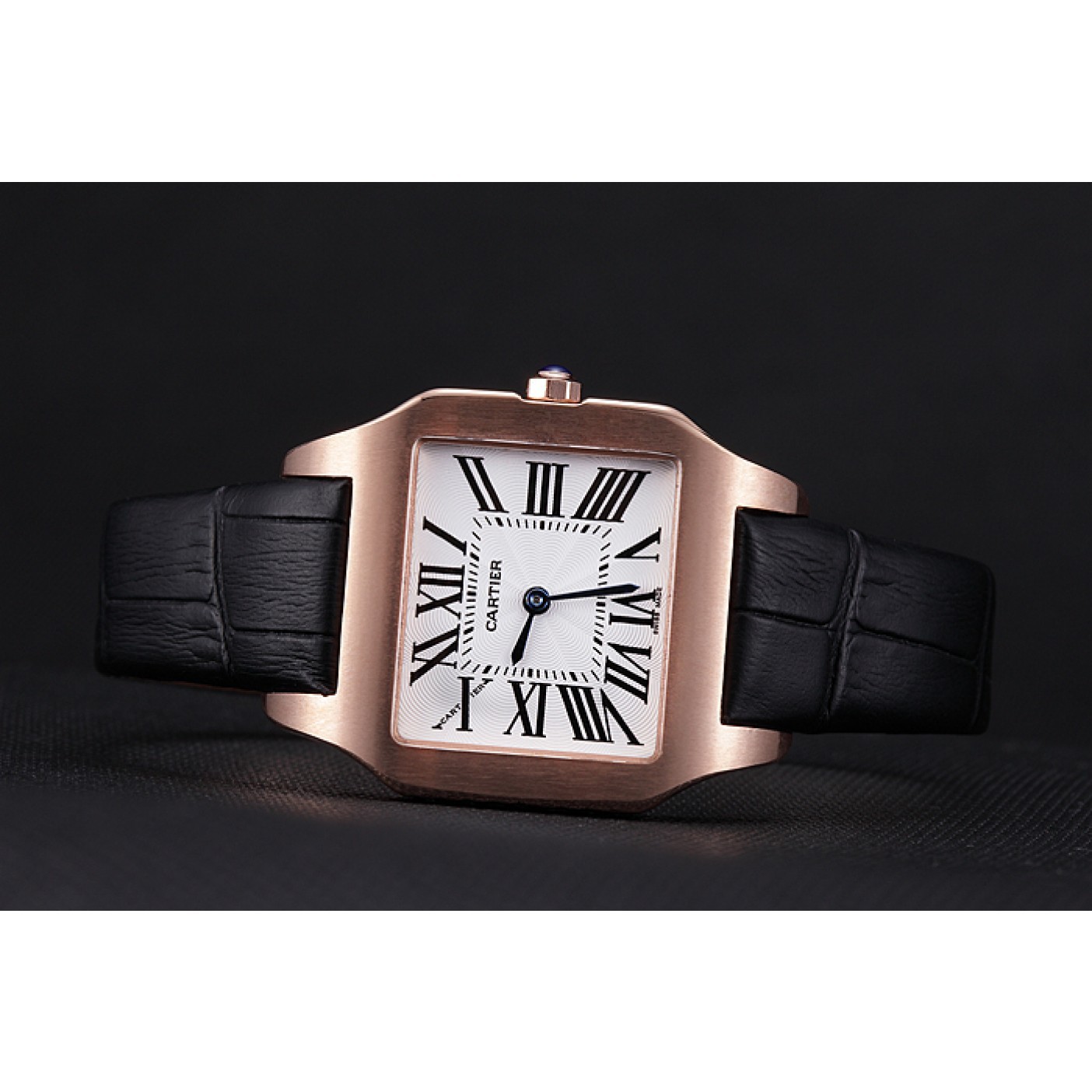 MiroTime Cartier Santos 100 Polished Rose Gold Bezel 621920