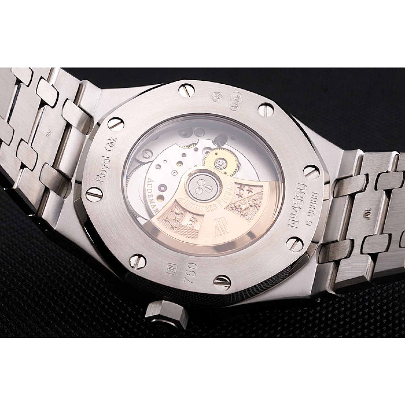 MiroTime Swiss Audemars Piguet Royal Oak Black Dial Stainless Steel Case And Bracelet