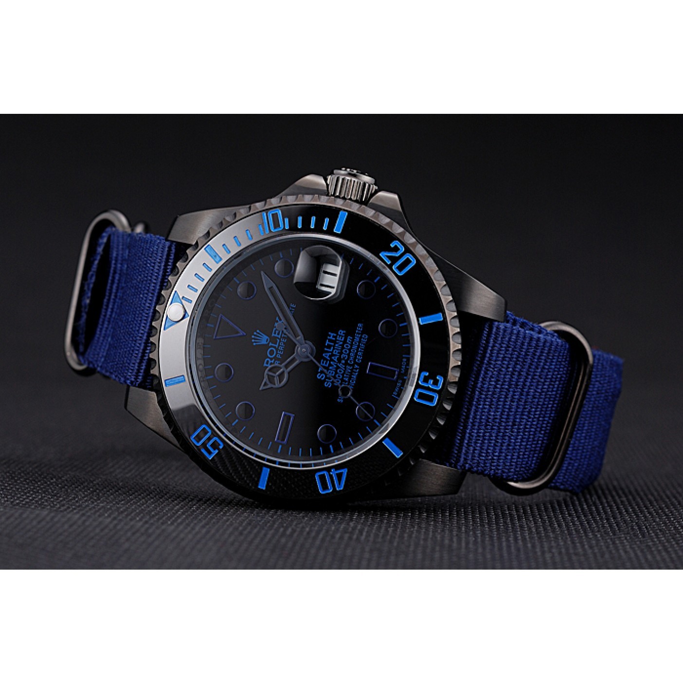 MiroTime Rolex Stealth Submariner Blue Nylon Strap 622008