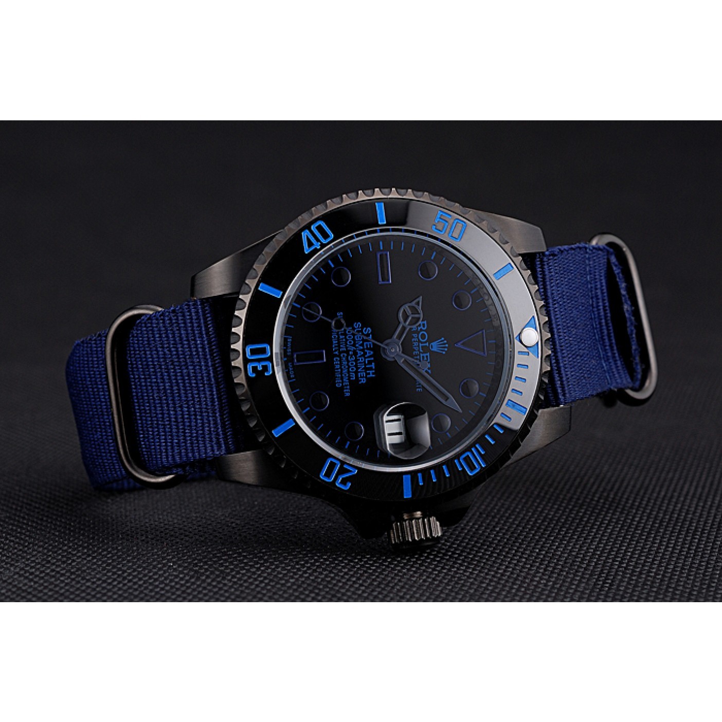 MiroTime Rolex Stealth Submariner Blue Nylon Strap 622008