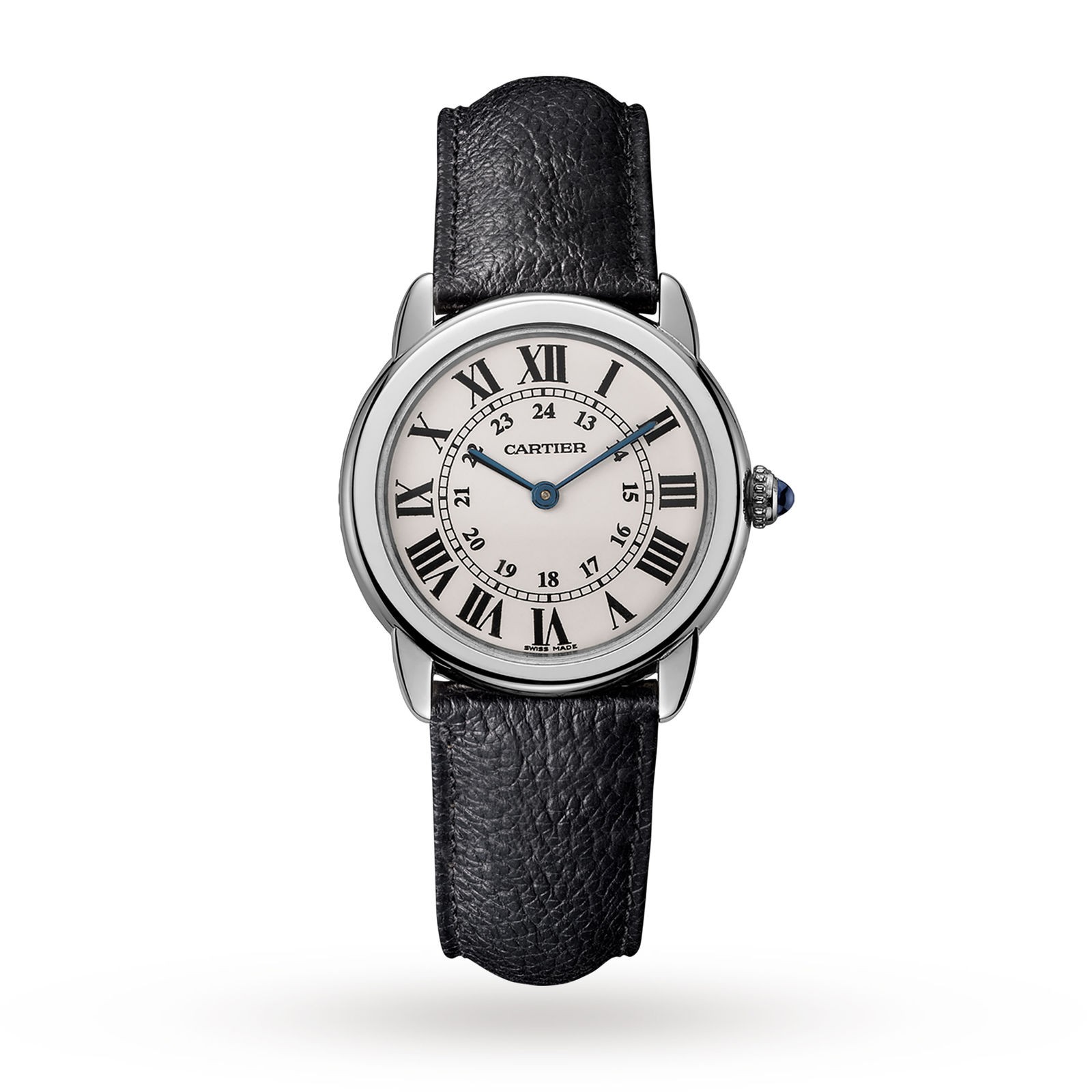 MiroTime Ronde Solo de Cartier watch, 29mm, steel, leather