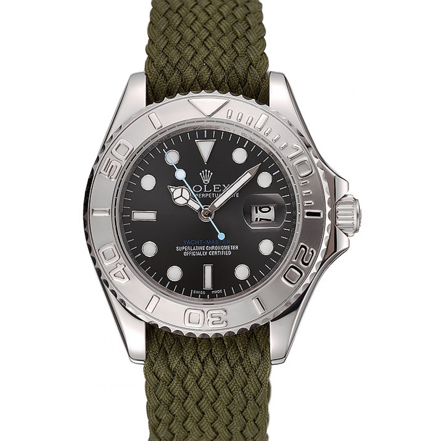 MiroTime Rolex Yacht Master Green Dial Green Fabric Bracelet 1453869
