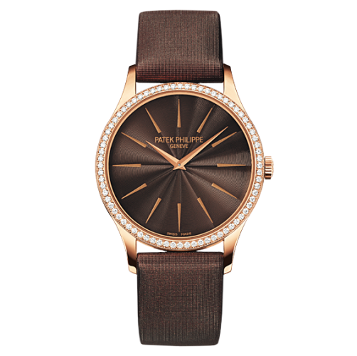 MiroTime AAA Replica Patek Philippe Calatrava Rose Gold Chocolate Brown Watch 4897R-001