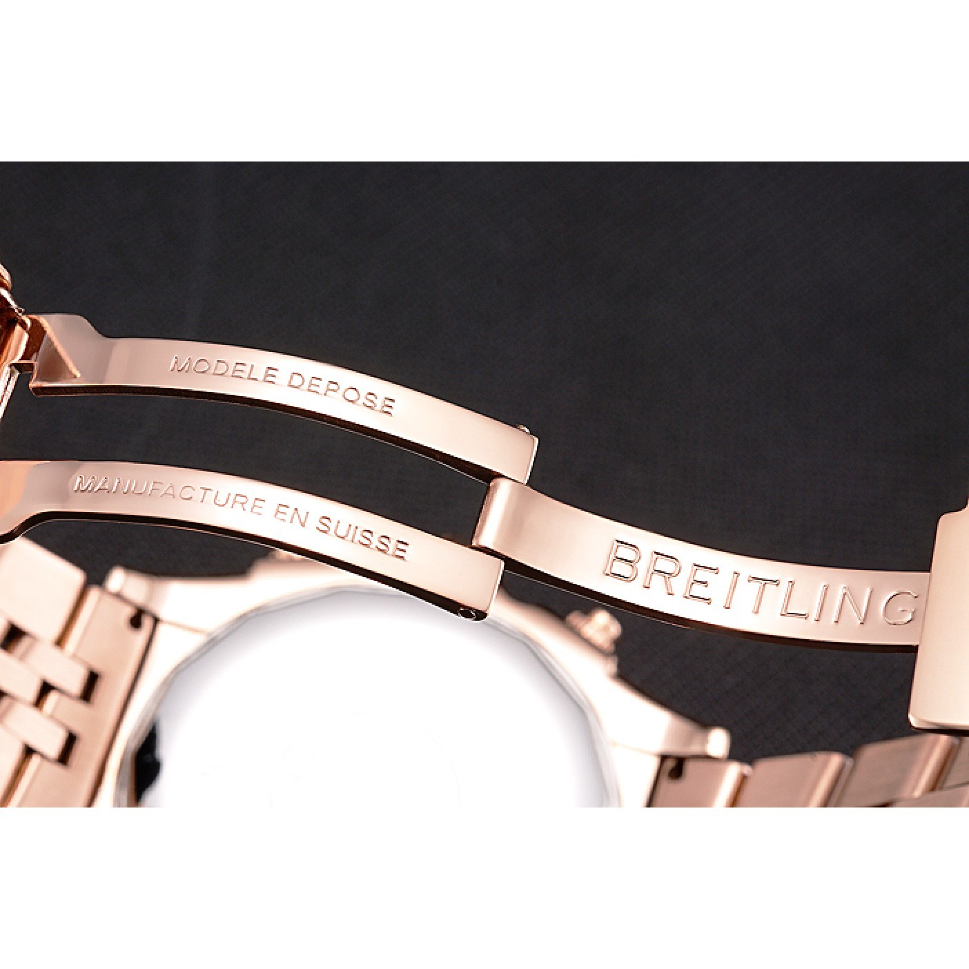MiroTime Breitling Chronomat 44 White Dial Rose Gold Bracelet 622518
