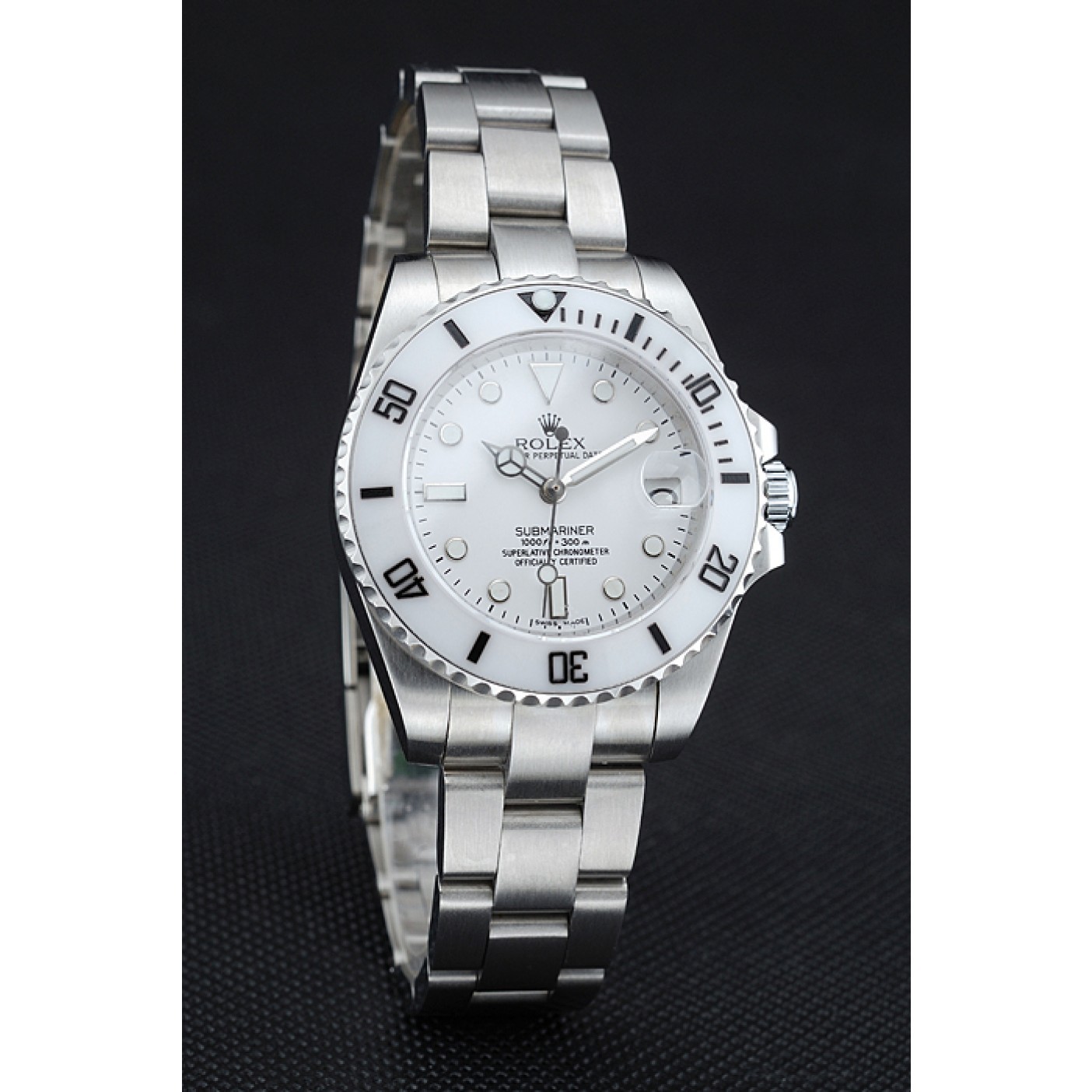 MiroTime Rolex Submariner White Dial Stainless Steel Bracelet 1454152