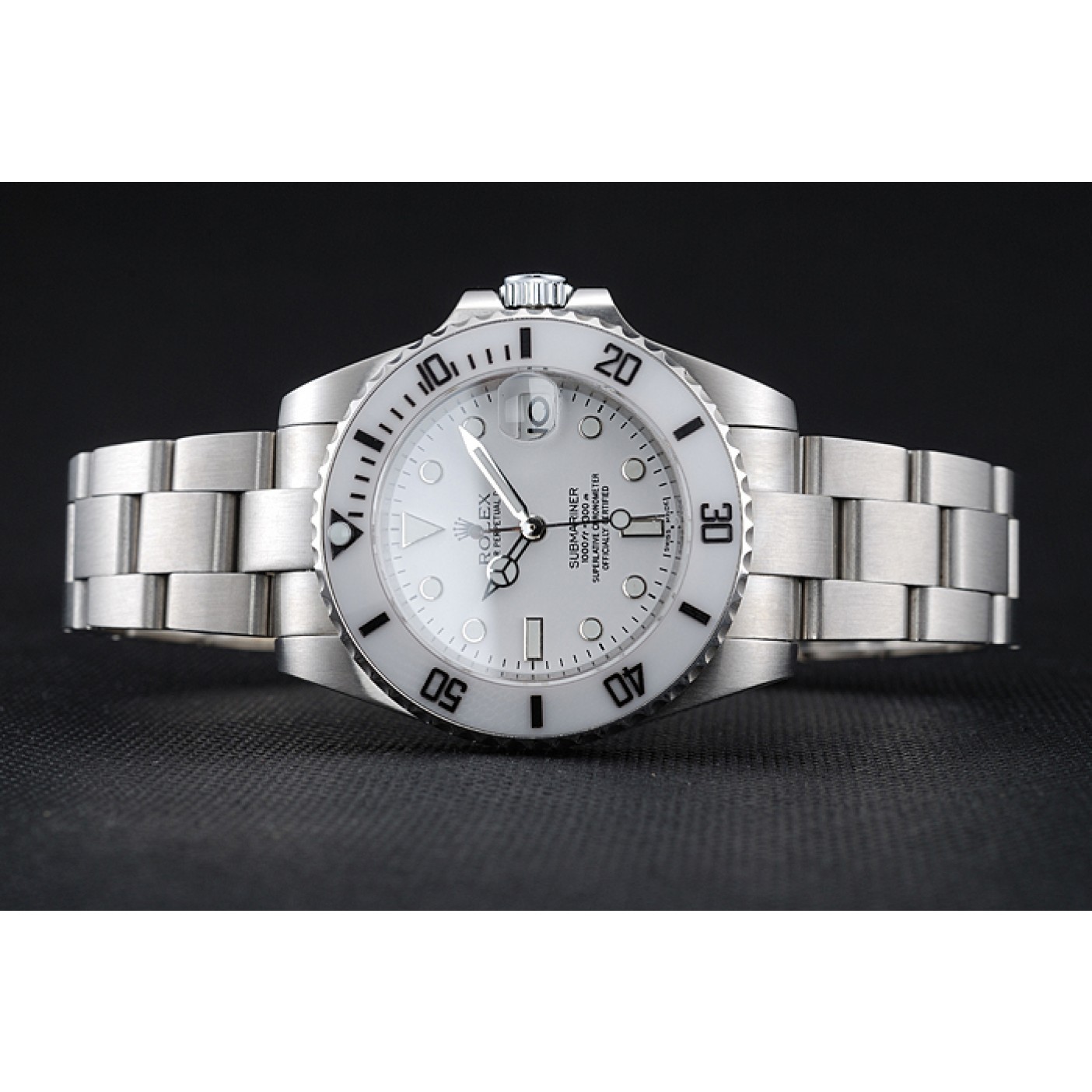 MiroTime Rolex Submariner White Dial Stainless Steel Bracelet 1454152