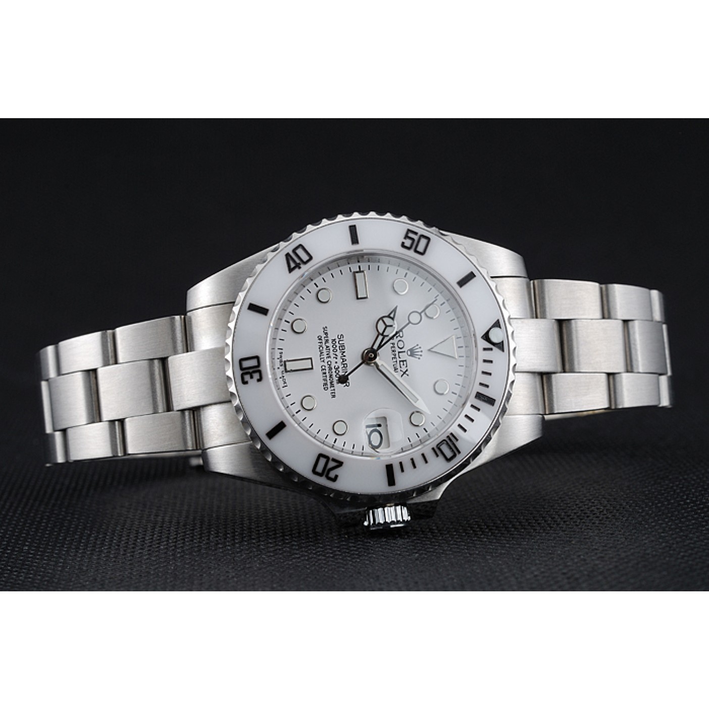 MiroTime Rolex Submariner White Dial Stainless Steel Bracelet 1454152