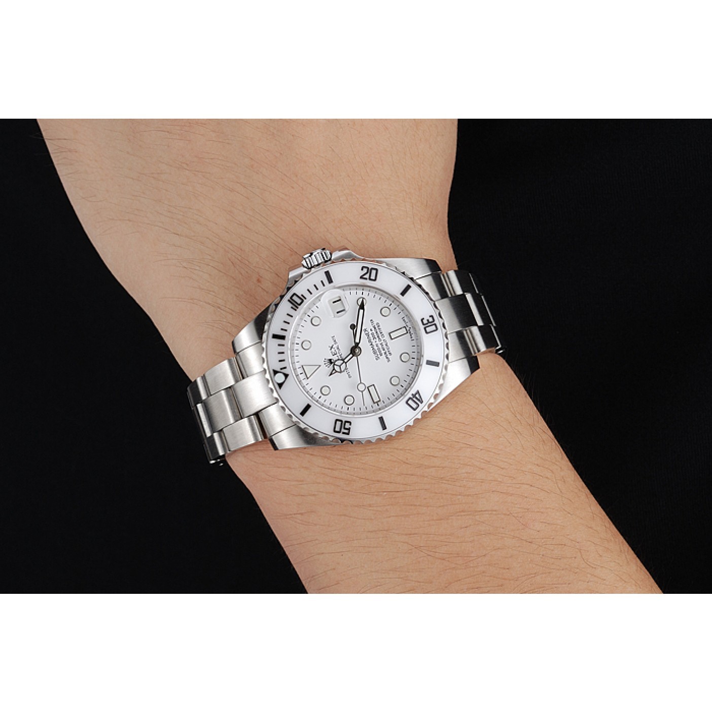 MiroTime Rolex Submariner White Dial Stainless Steel Bracelet 1454152