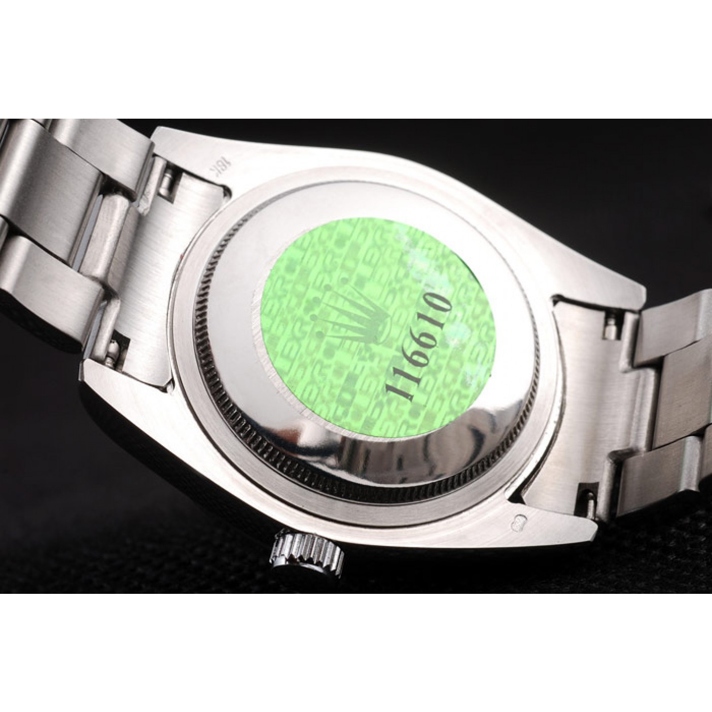 MiroTime Rolex Datejust Polished Stainless Steel Silver Flowers Dial Diamond Plated 98081