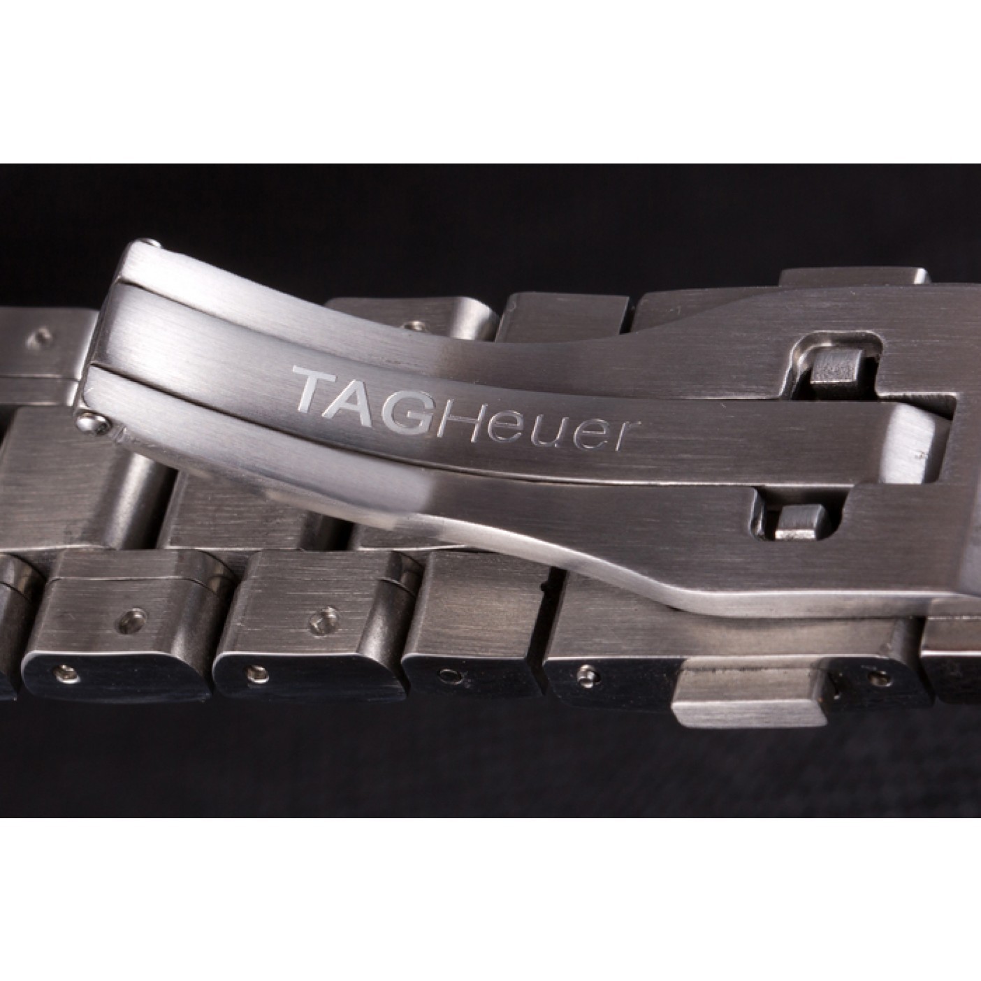 MiroTime Tag Heuer SLR Polished Stainless Steel Case Black Dial Stainless Steel Strap