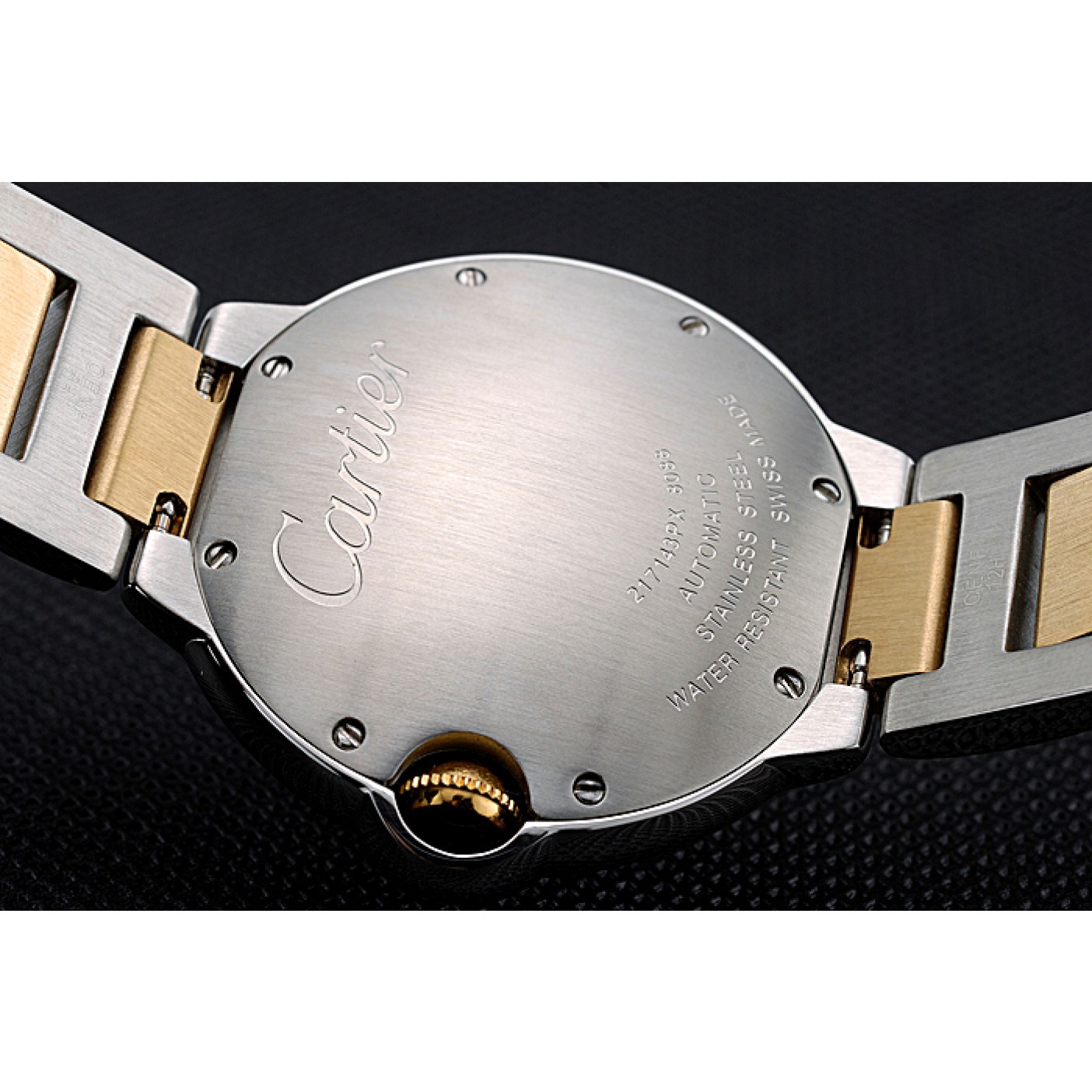 MiroTime Swiss Cartier Ballon Bleu 36mm Silver Dial Stainless Steel Case Two Tone Gold Bracelet 622878