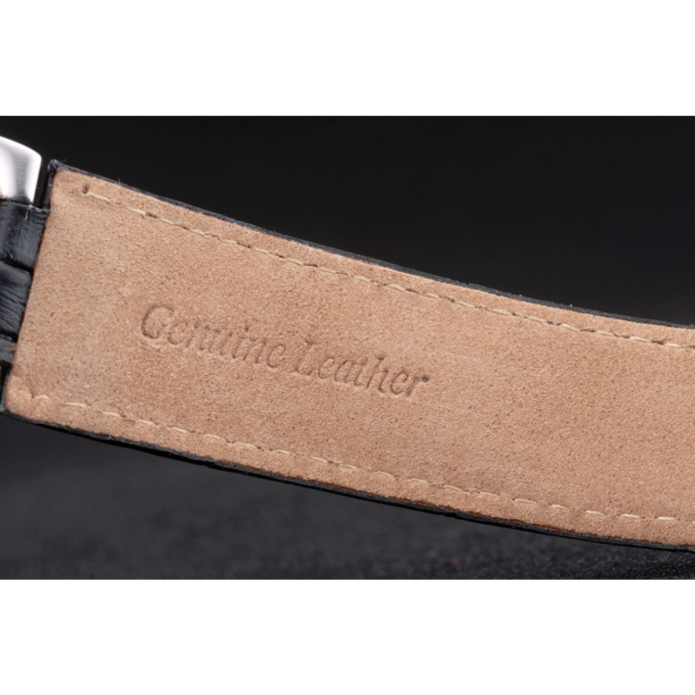 MiroTime Cartier Ballon Bleu 42mm Black Dial Stainless Steel Case Black Leather Bracelet