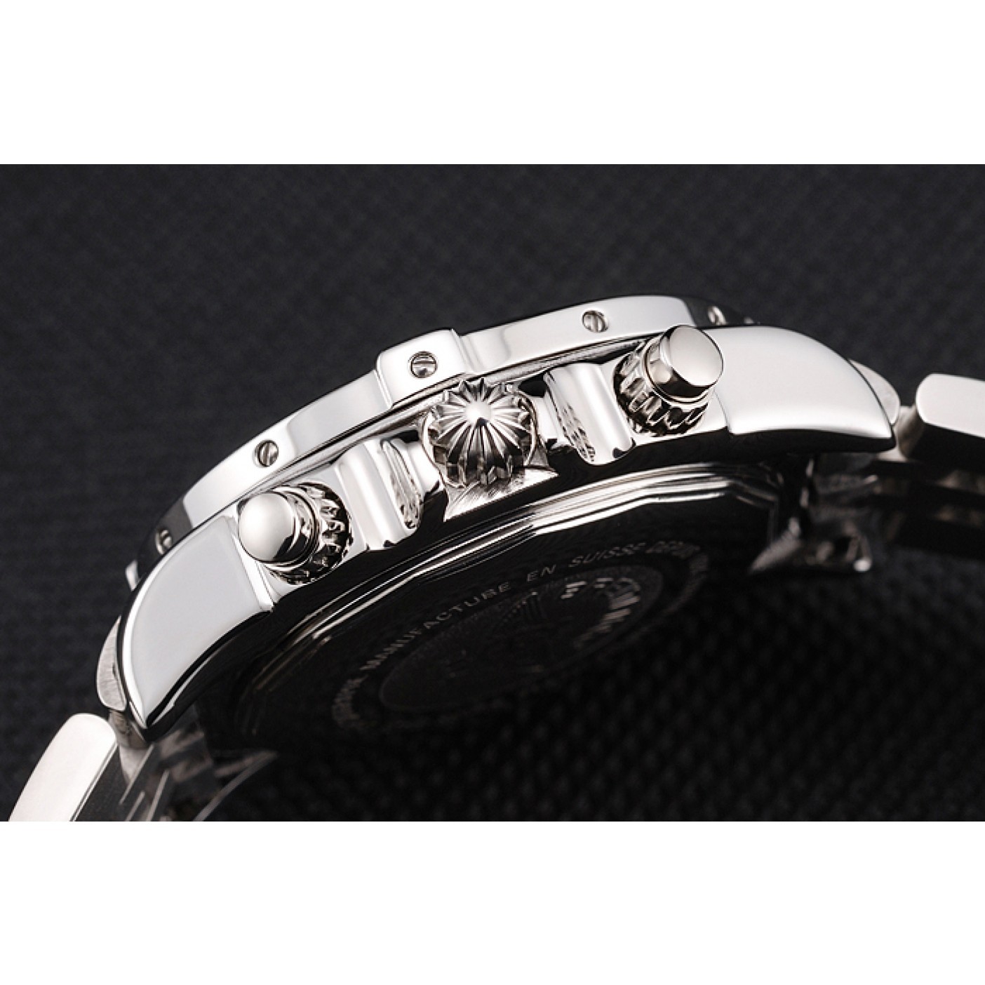 MiroTime Breitling Chronomat Quartz Pink Dial Stainless Steel Case And Bracelet