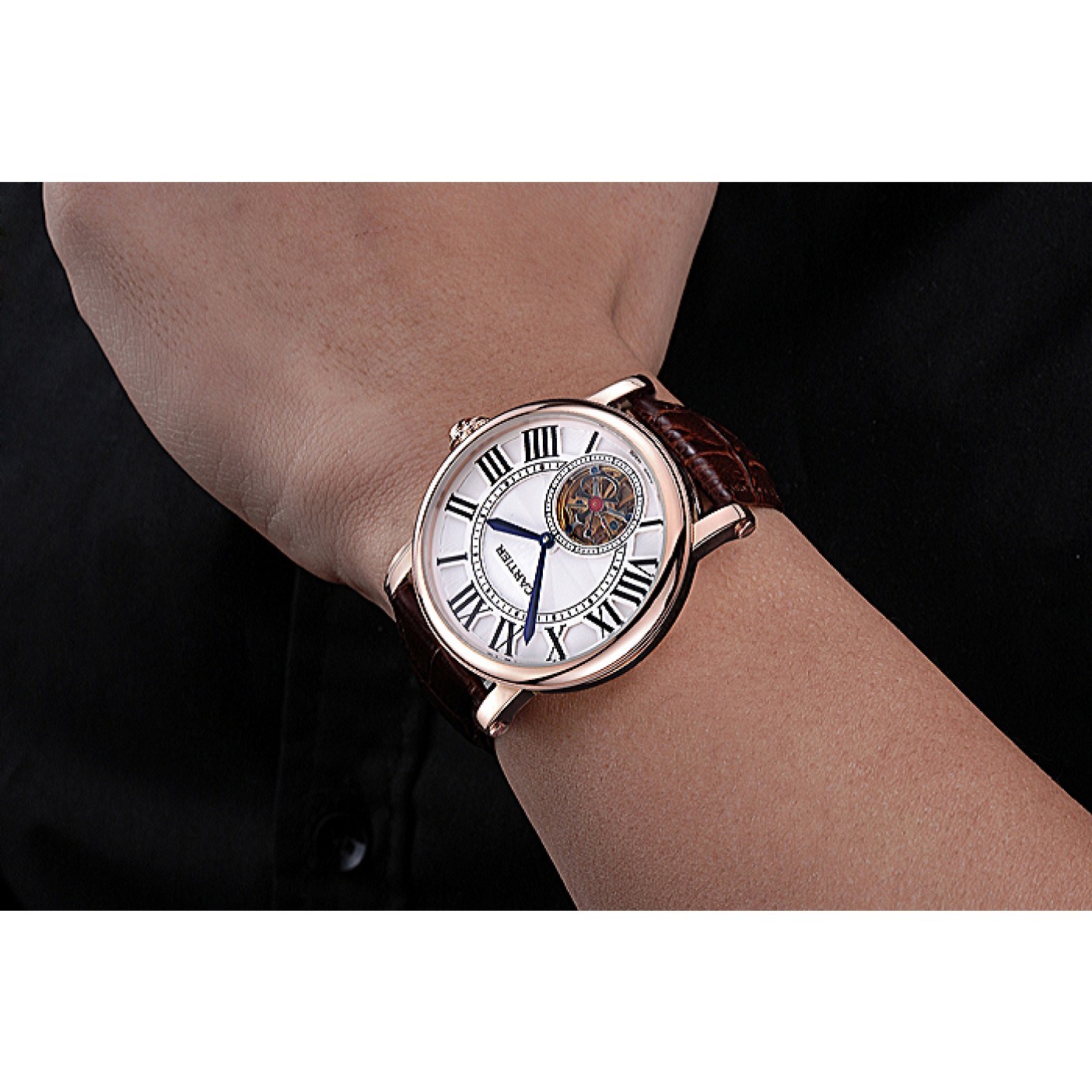 MiroTime Cartier Rotonde Flying Tourbillon White Dial 621958