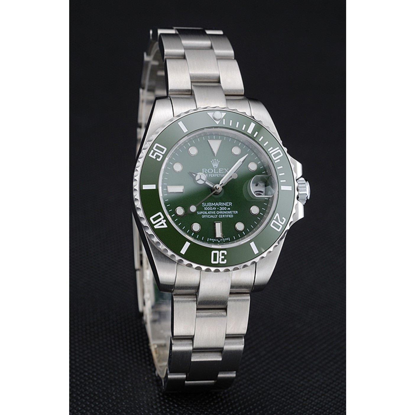 MiroTime Rolex Submariner Green Dial Stainless Steel Bracelet 1454151