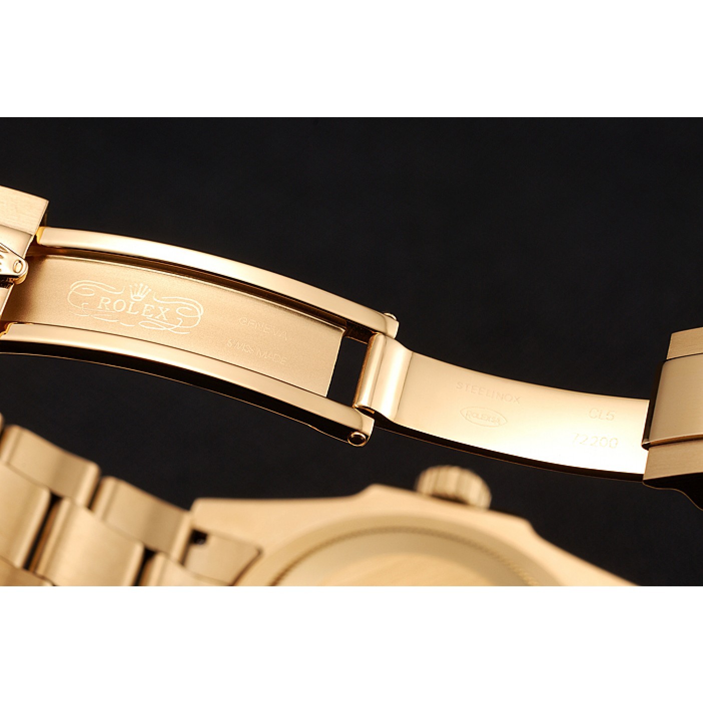 MiroTime Swiss Rolex GMT Master II Gold Dial Black Bezel Gold Case And Bracelet 1453749