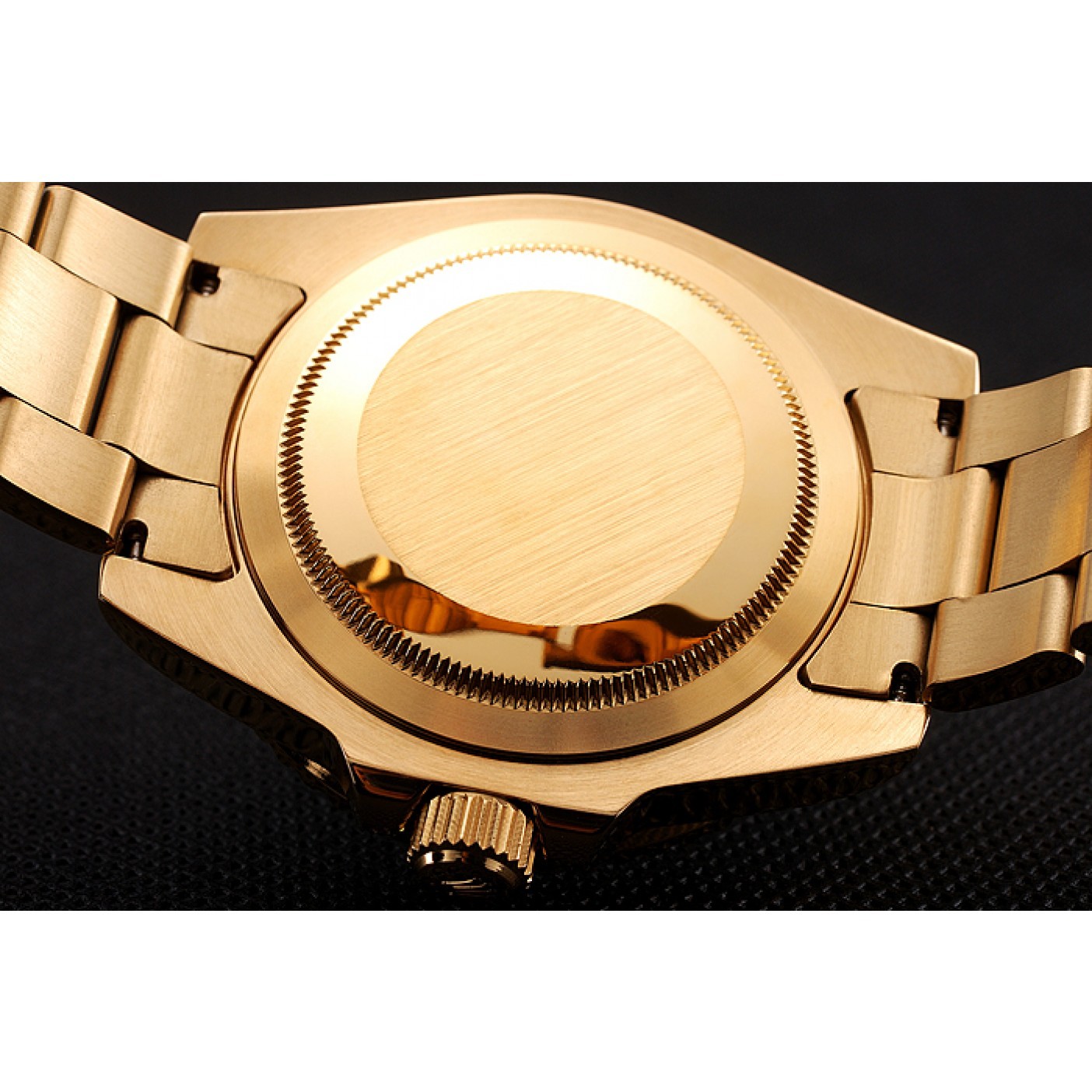 MiroTime Swiss Rolex GMT Master II Gold Dial Black Bezel Gold Case And Bracelet 1453749