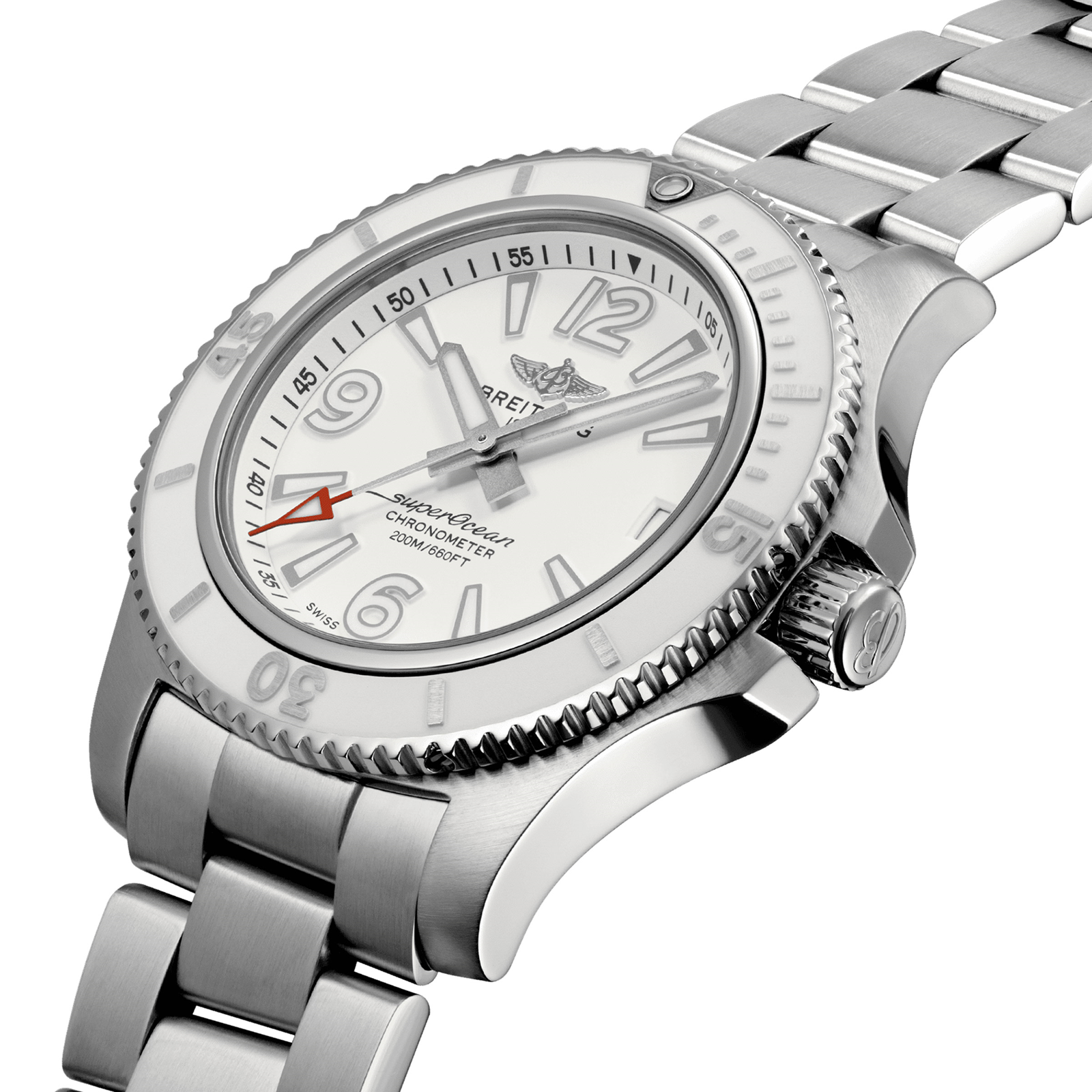 MiroTime Swiss Breitling Watch Superocean Automatic 36 White Professional III A17316D21A1A1
