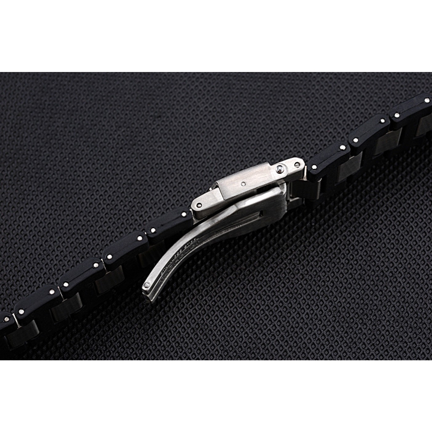 MiroTime Tag Heuer Plated Stainless Steel and Black Rubber Bracelet 622501