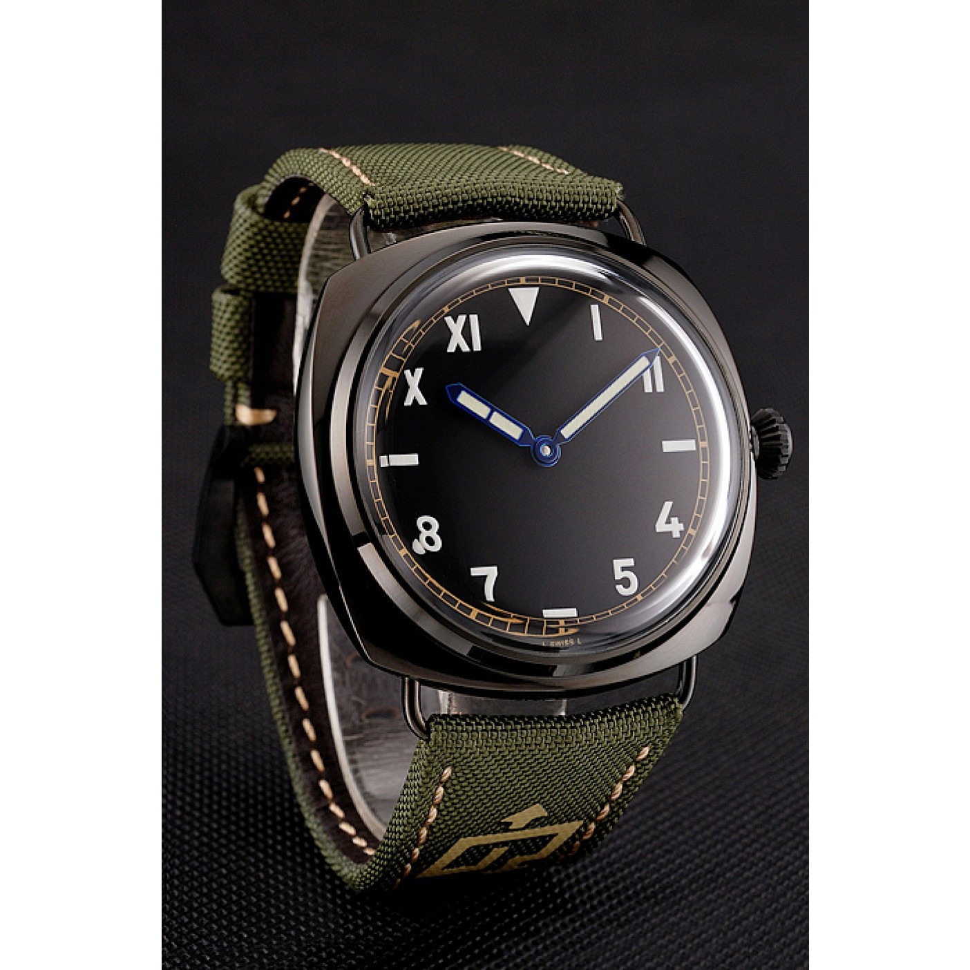 MiroTime Panerai Radiomir California 3 Days Black Dial Green Bracelet 1454018