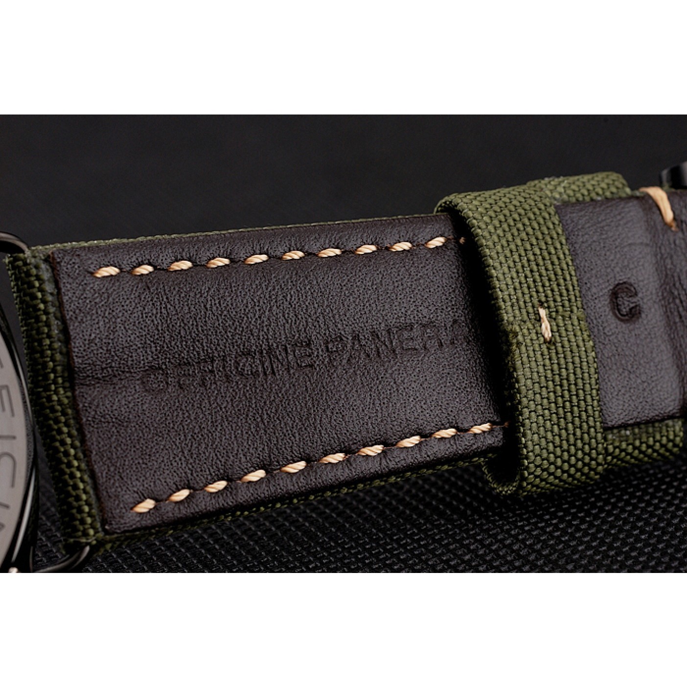 MiroTime Panerai Radiomir California 3 Days Black Dial Green Bracelet 1454018