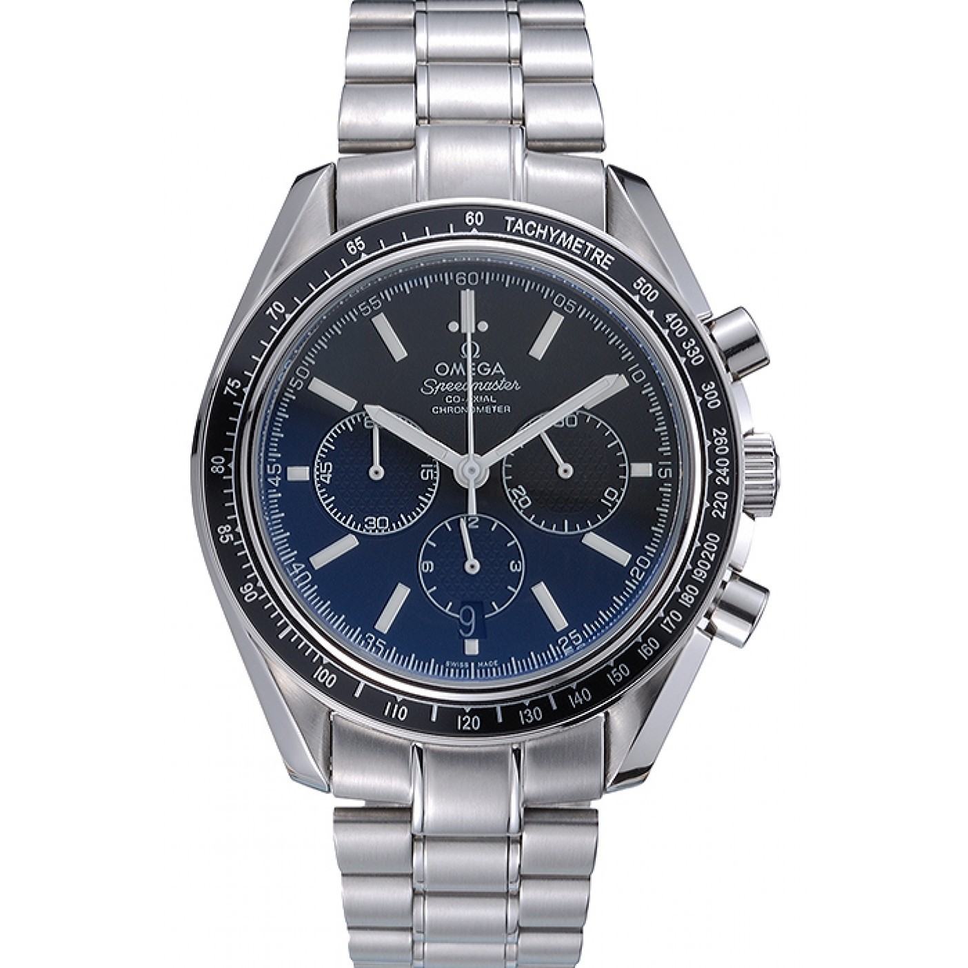 MiroTime Omega Speedmaster Black Grey Stainless Steel Strap 622052