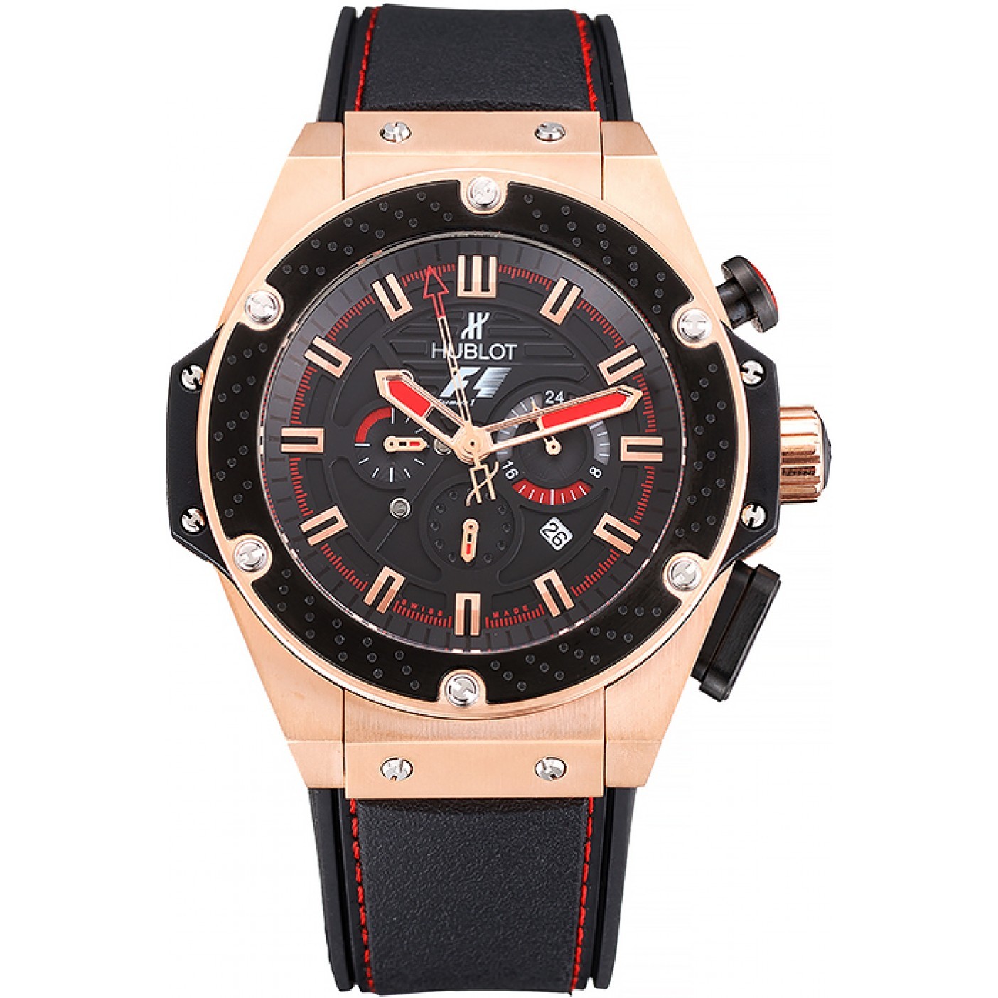 MiroTime Hublot Big Bang King Power Formula 1 Gold Case Black Dial 622249
