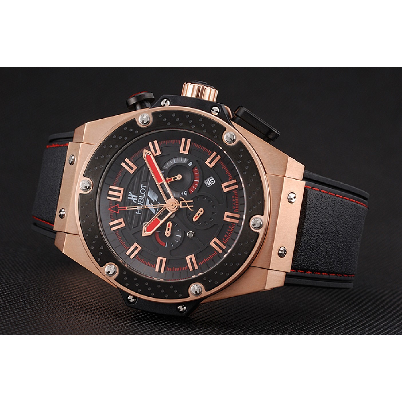 MiroTime Hublot Big Bang King Power Formula 1 Gold Case Black Dial 622249