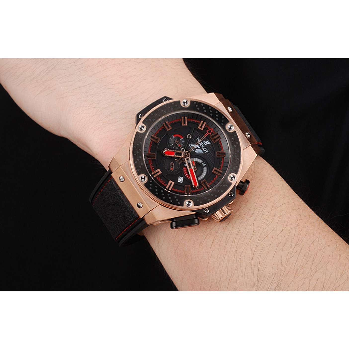 MiroTime Hublot Big Bang King Power Formula 1 Gold Case Black Dial 622249