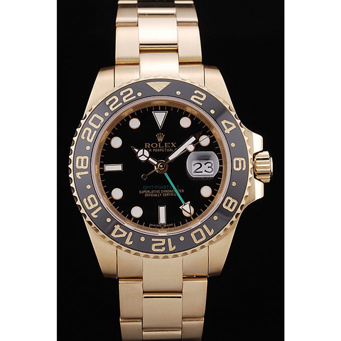 MiroTime Rolex GMT Master II Black Ceramic Bezel Black Dial 98228