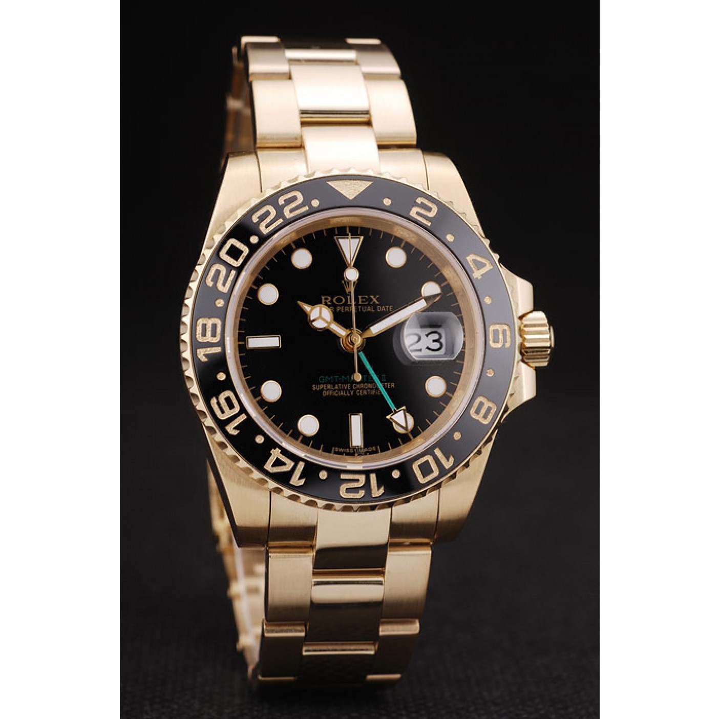 MiroTime Rolex GMT Master II Black Ceramic Bezel Black Dial 98228