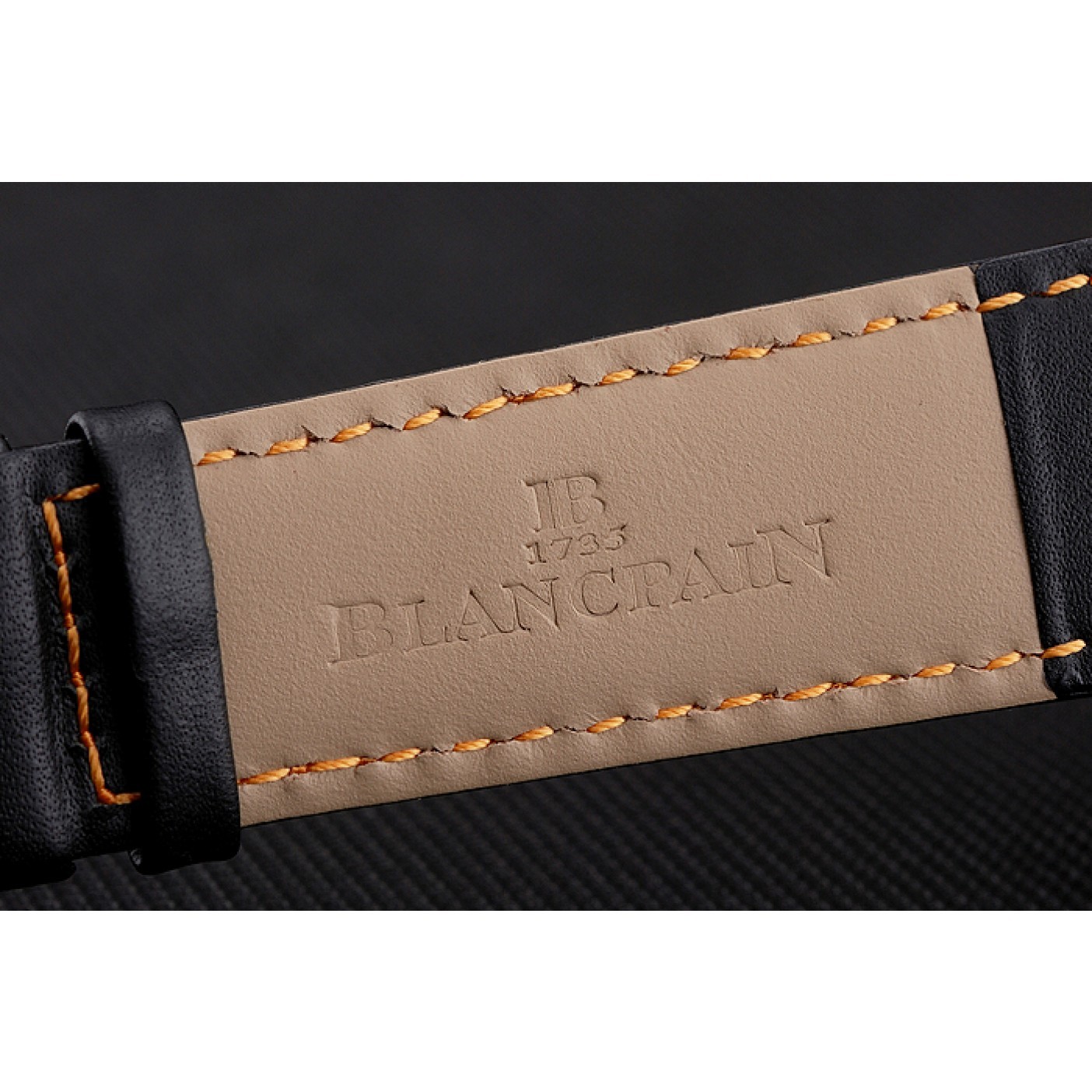 MiroTime Swiss Blancpain Air Command Monaco YS Black Dial Rose Gold Case Black Leather Strap