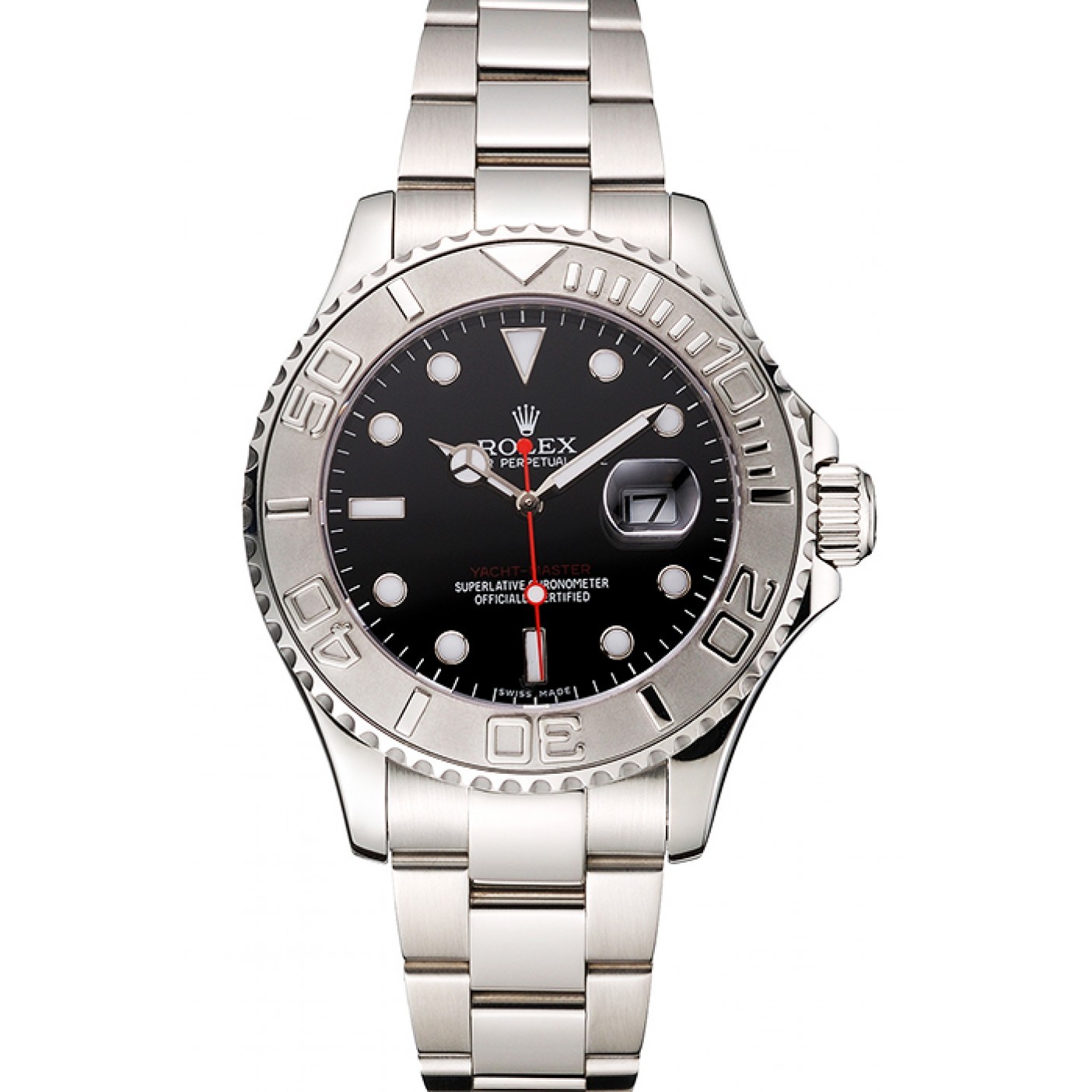 MiroTime Rolex Yacht-Master Black Dial Stainless Steel Case And Bracelet