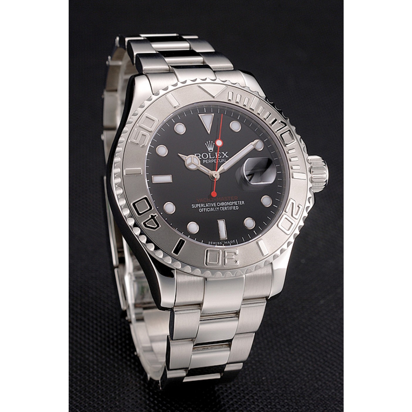 MiroTime Rolex Yacht-Master Black Dial Stainless Steel Case And Bracelet